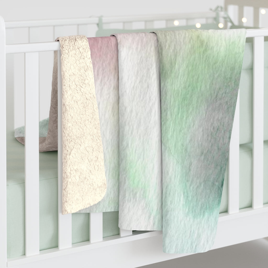 Abstract Comfy Blanket | Mauve Pink Green