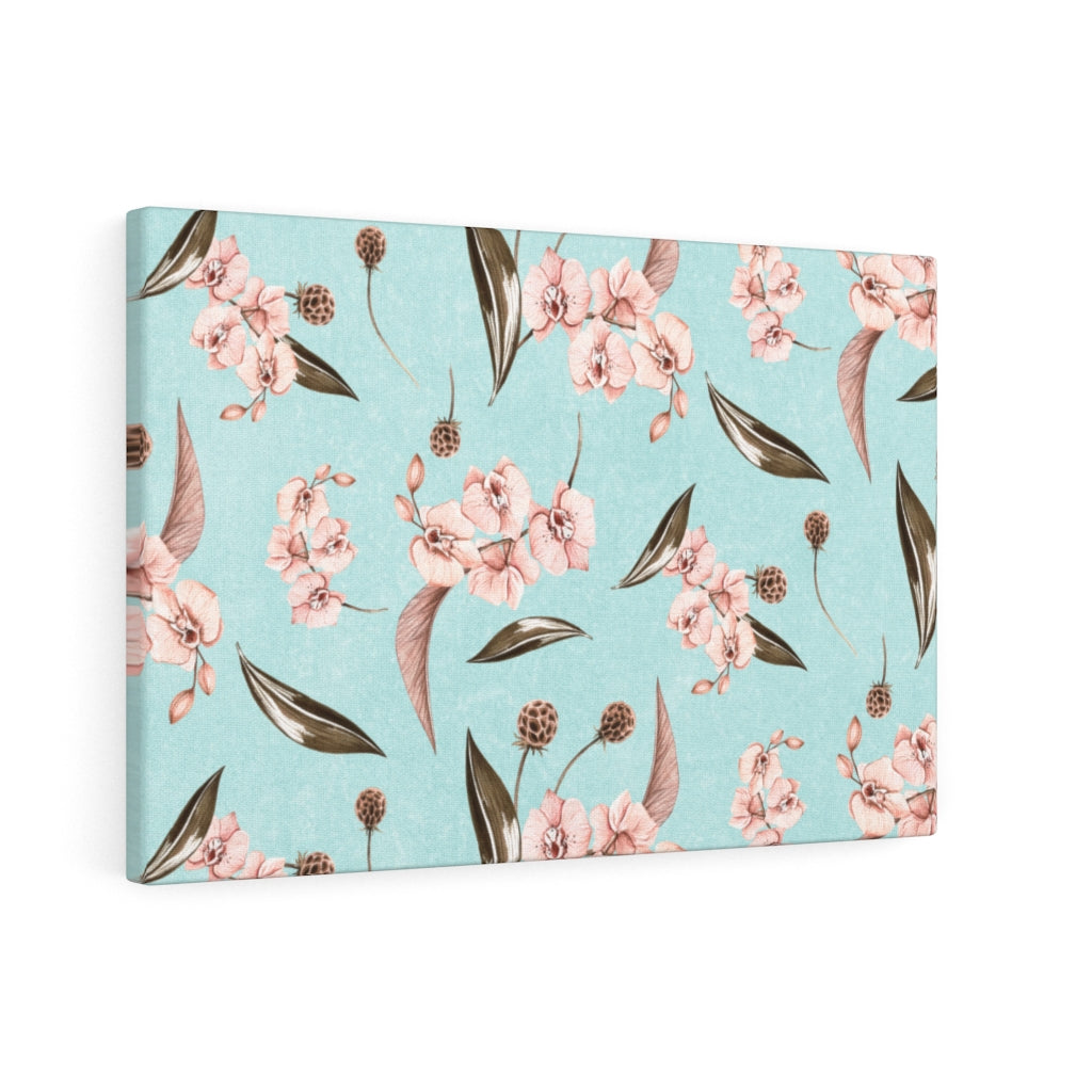 FLORAL CANVAS ART | Teal Pink Blossoms