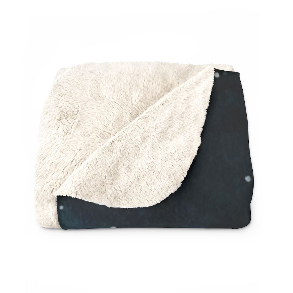 Gradient Clouds Comfy Blanket | Green Silver