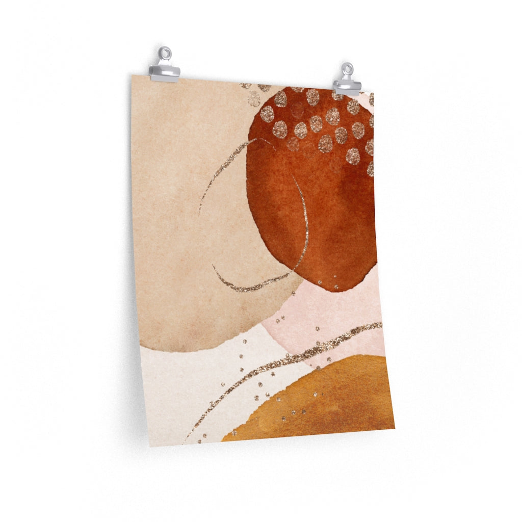 Rust Beige Abstract Art