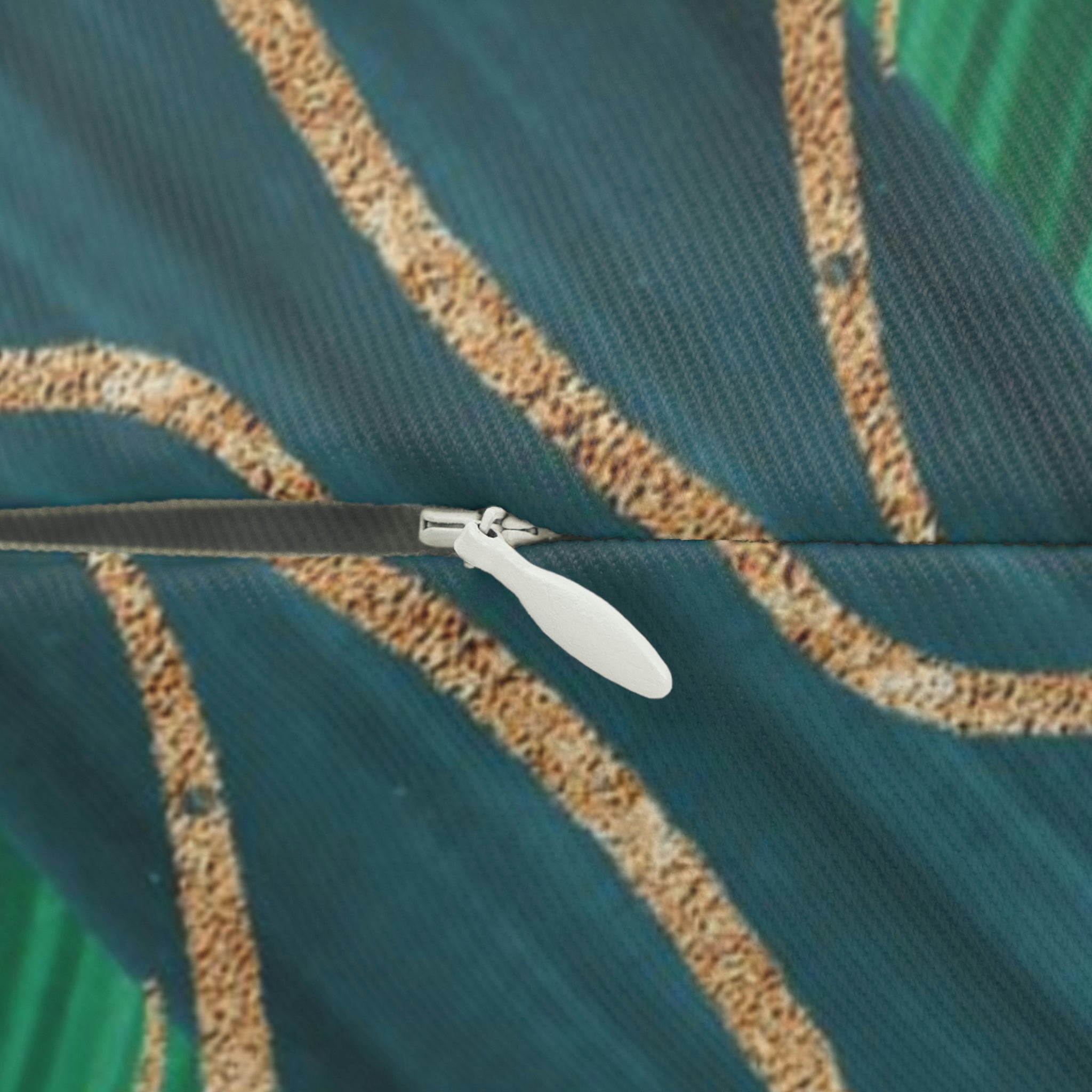 Abstract Lumbar Pillow | Green Beige