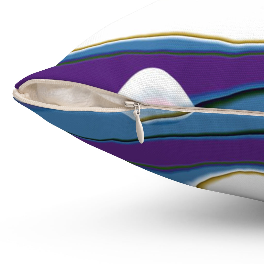 Abstract Pillow Cover | Purple Blue White