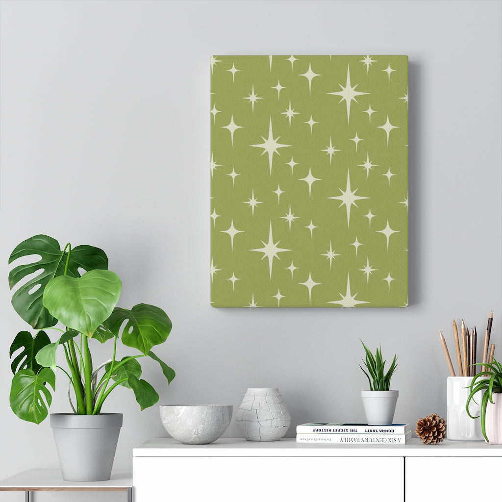 BOHO CANVAS ART | Sage Green Stars