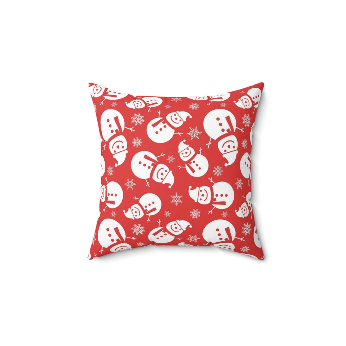 Scandi Nordic Boho Square Pillow Cover | Red White Folk Birds