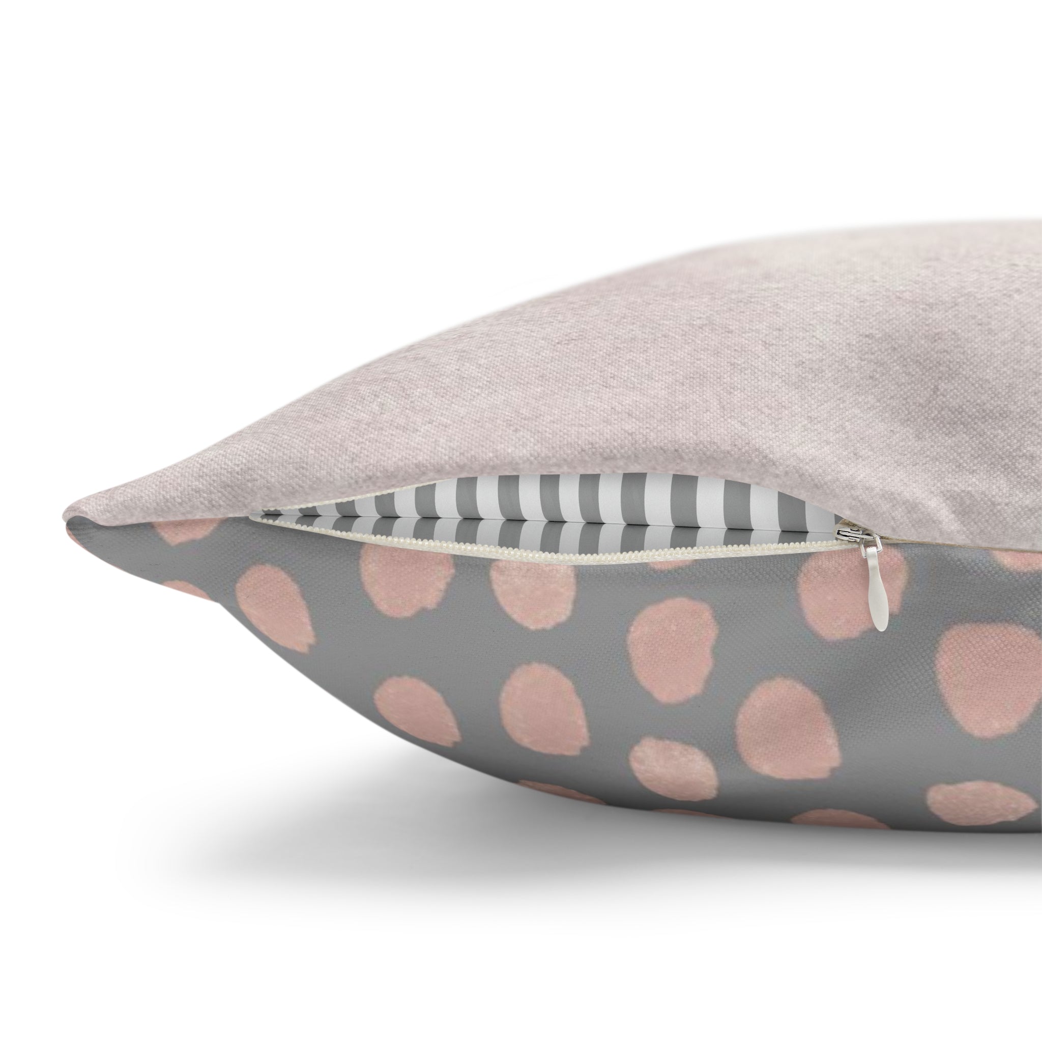 Abstract Boho Pillow Cover | Gray Blush Pink, Ivory