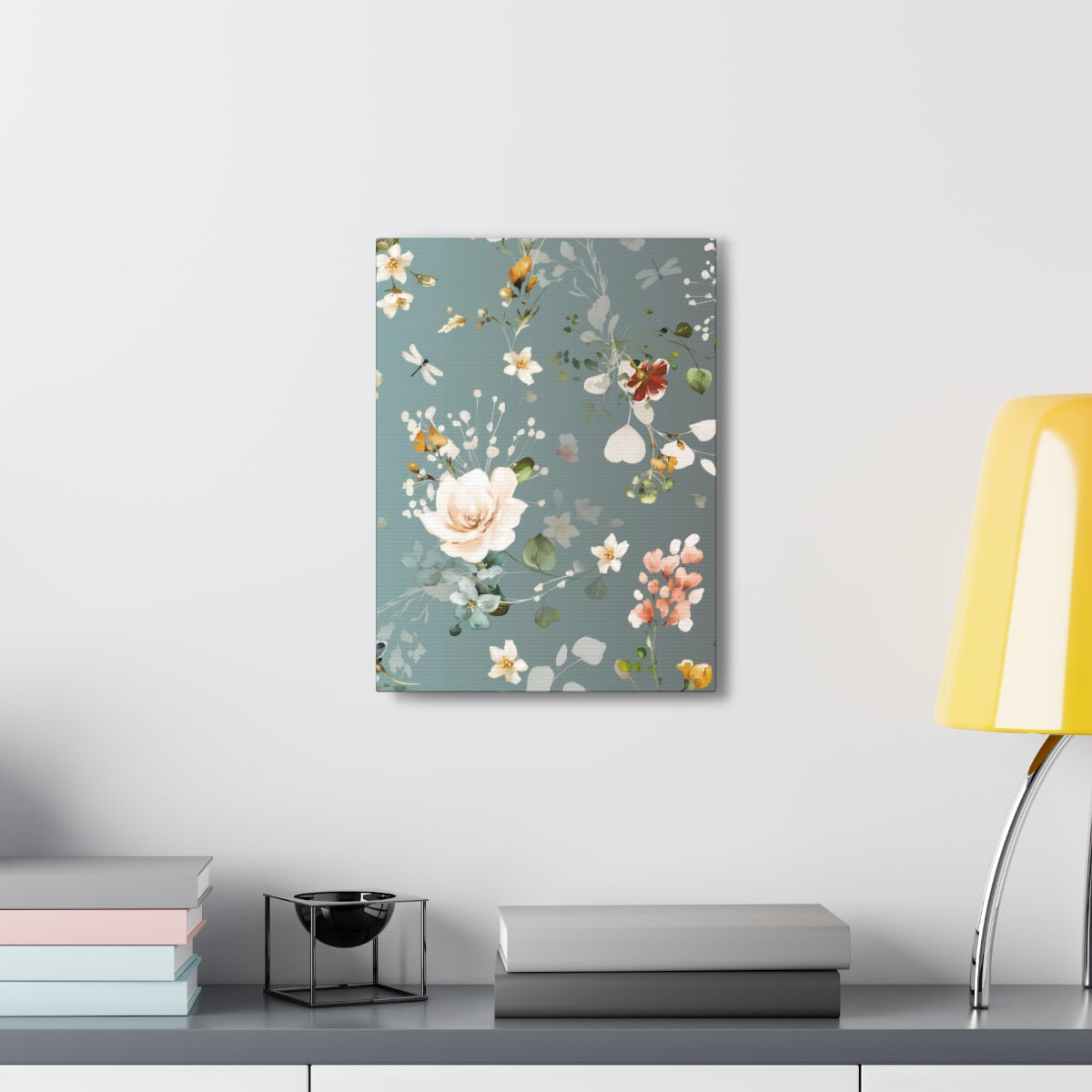Floral Wall Canvas Print | Green Garden