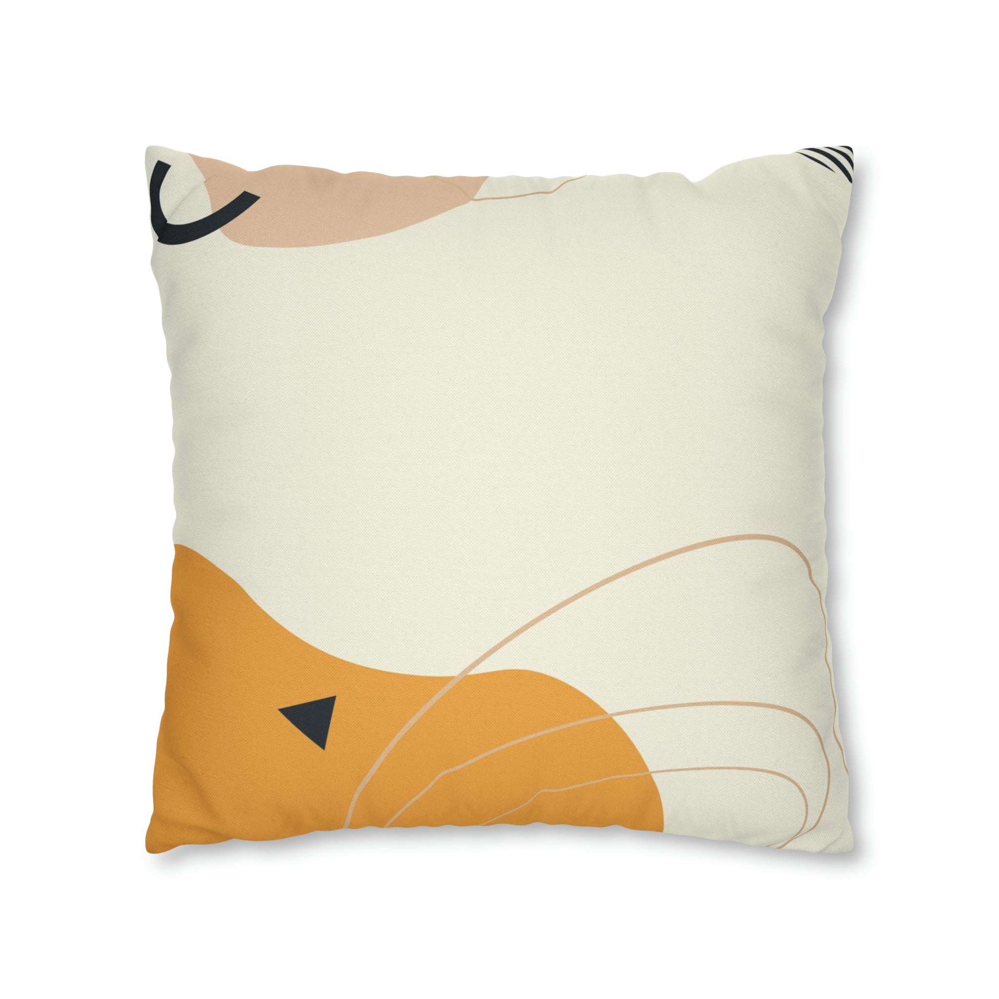 Abstract Pillow Cover | Cream Geometric