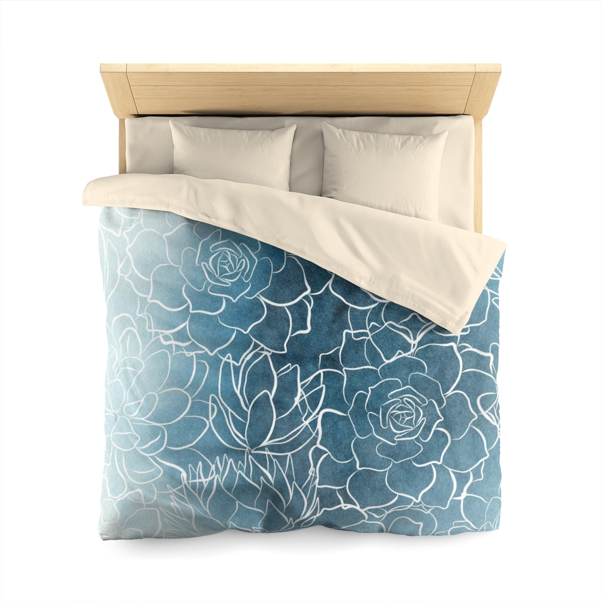 Floral Duvet Cover | Hygge Denim Blue | Bedroom Decor