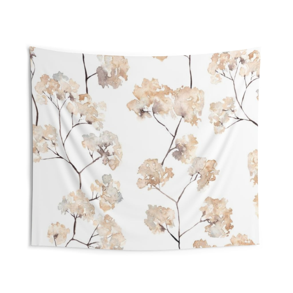 Floral Tapestry | White Beige Blooms