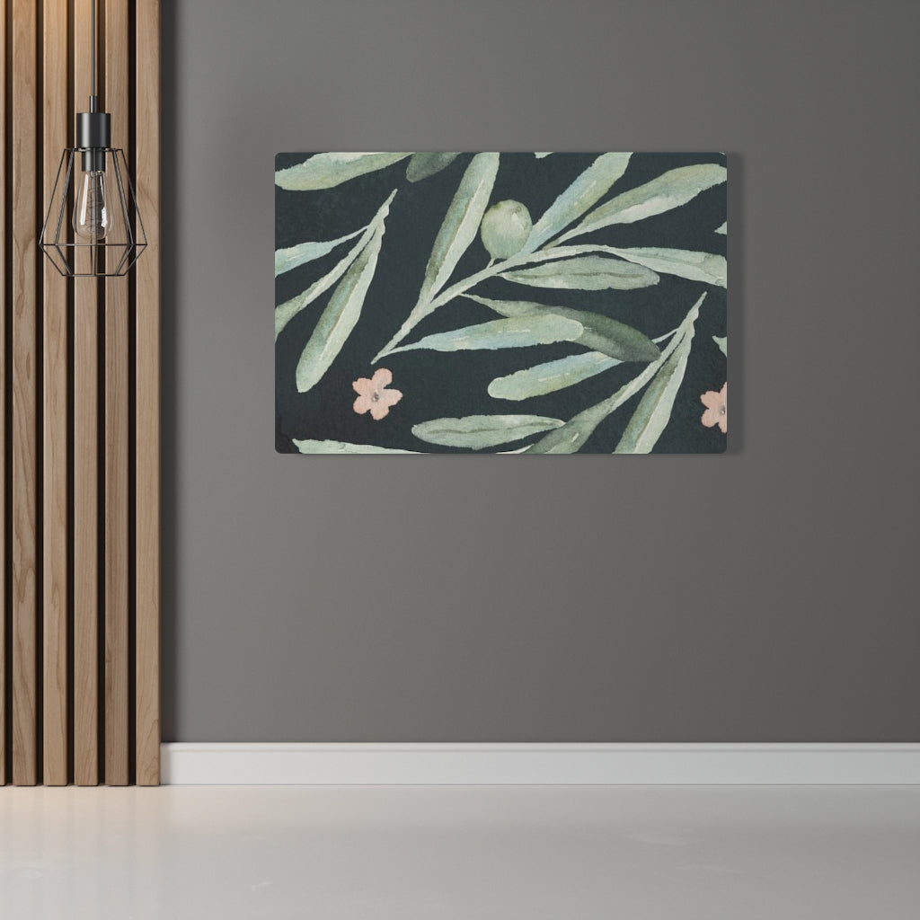 FLORAL WALL CANVAS ART | Green Navy Blue Pink