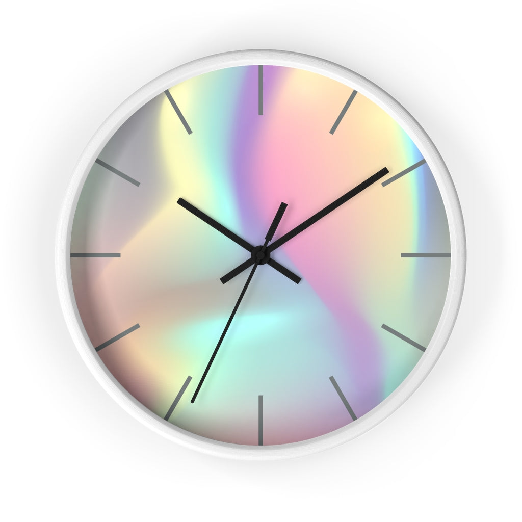 Wood, Holographic Wall Clock 10"