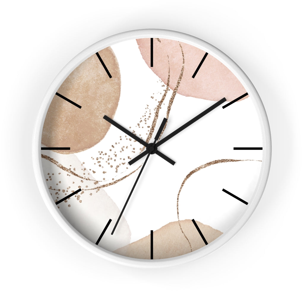 Wood, Wall Clock, Pastel, Blush Pink 10"