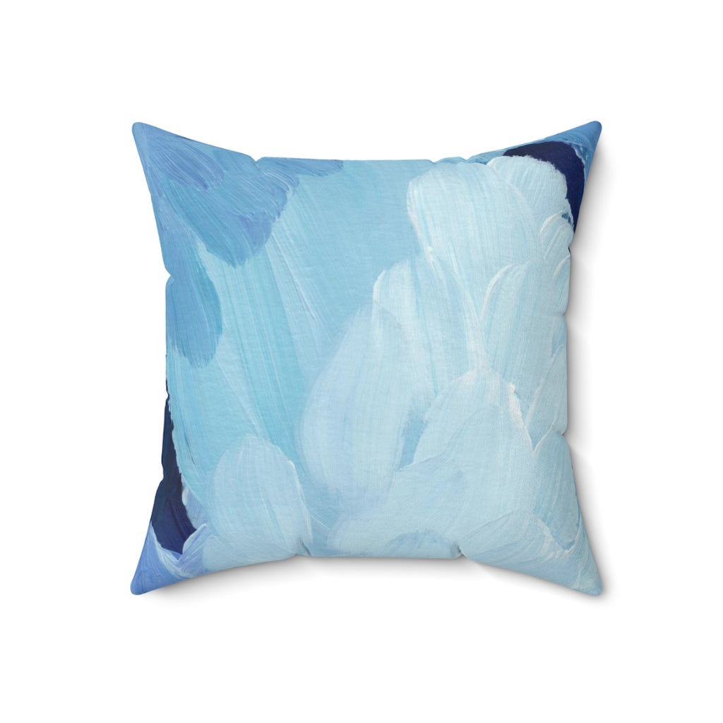 Abstract Pillow Cover | Sky Blue Paint