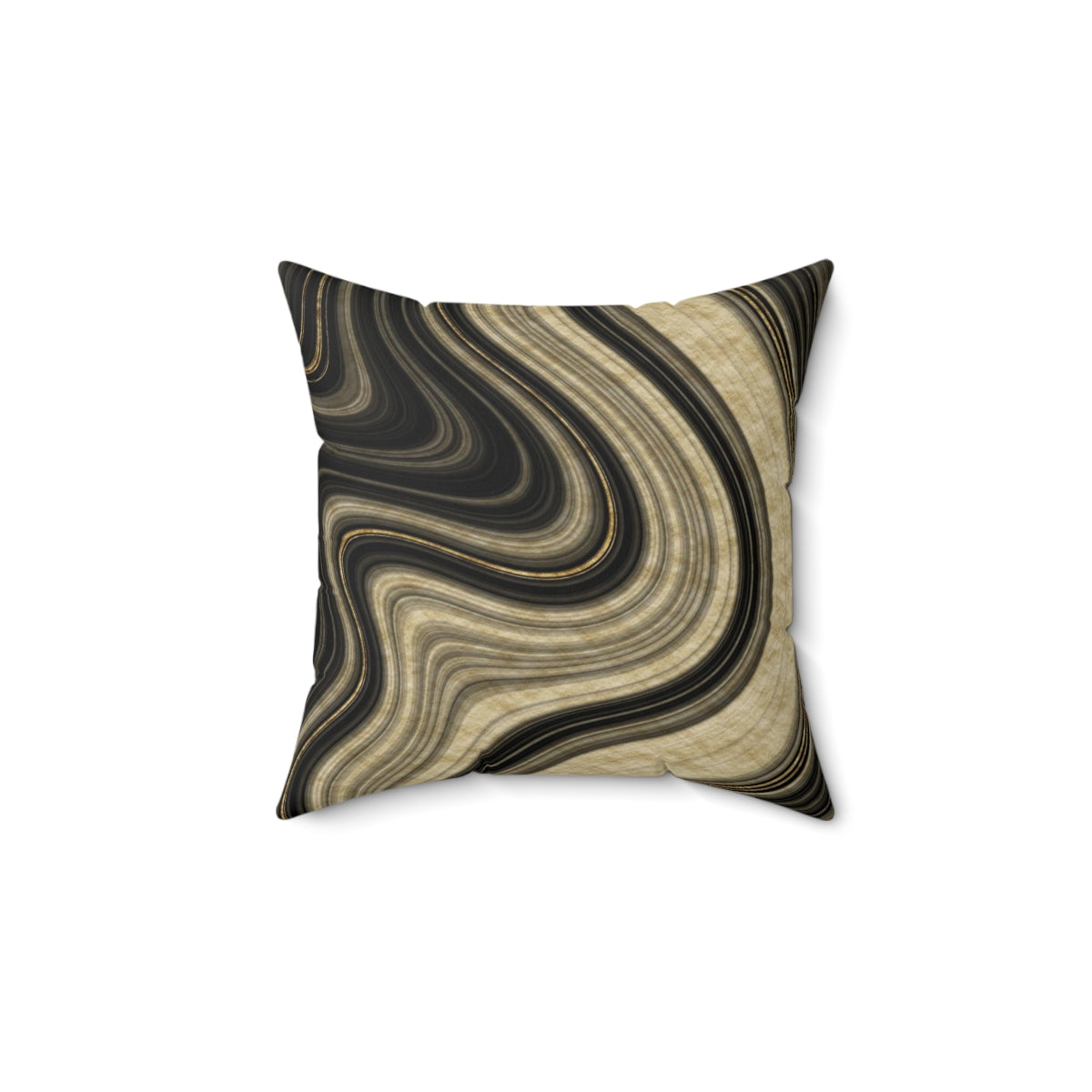 Marble Pillow Cover | Beige Black Agate