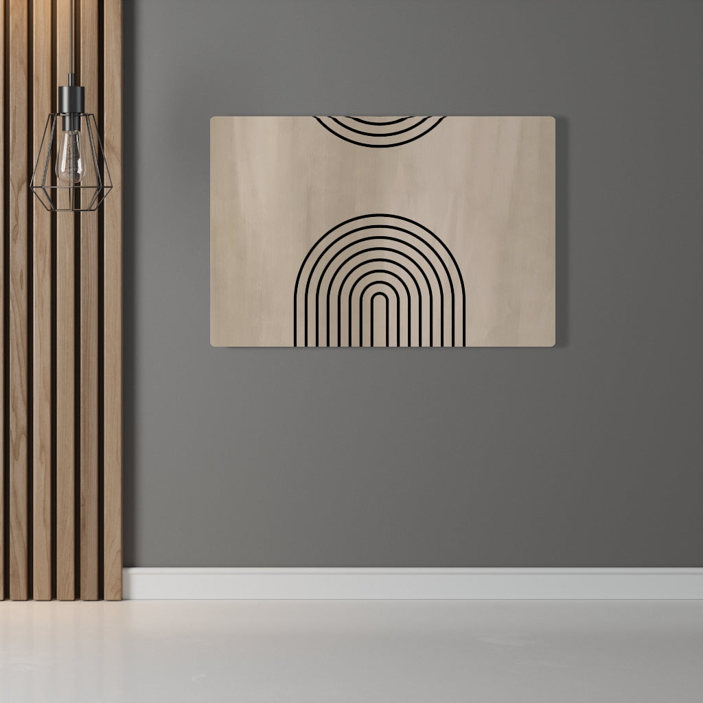ABSTRACT WALL CANVAS ART | Beige Black