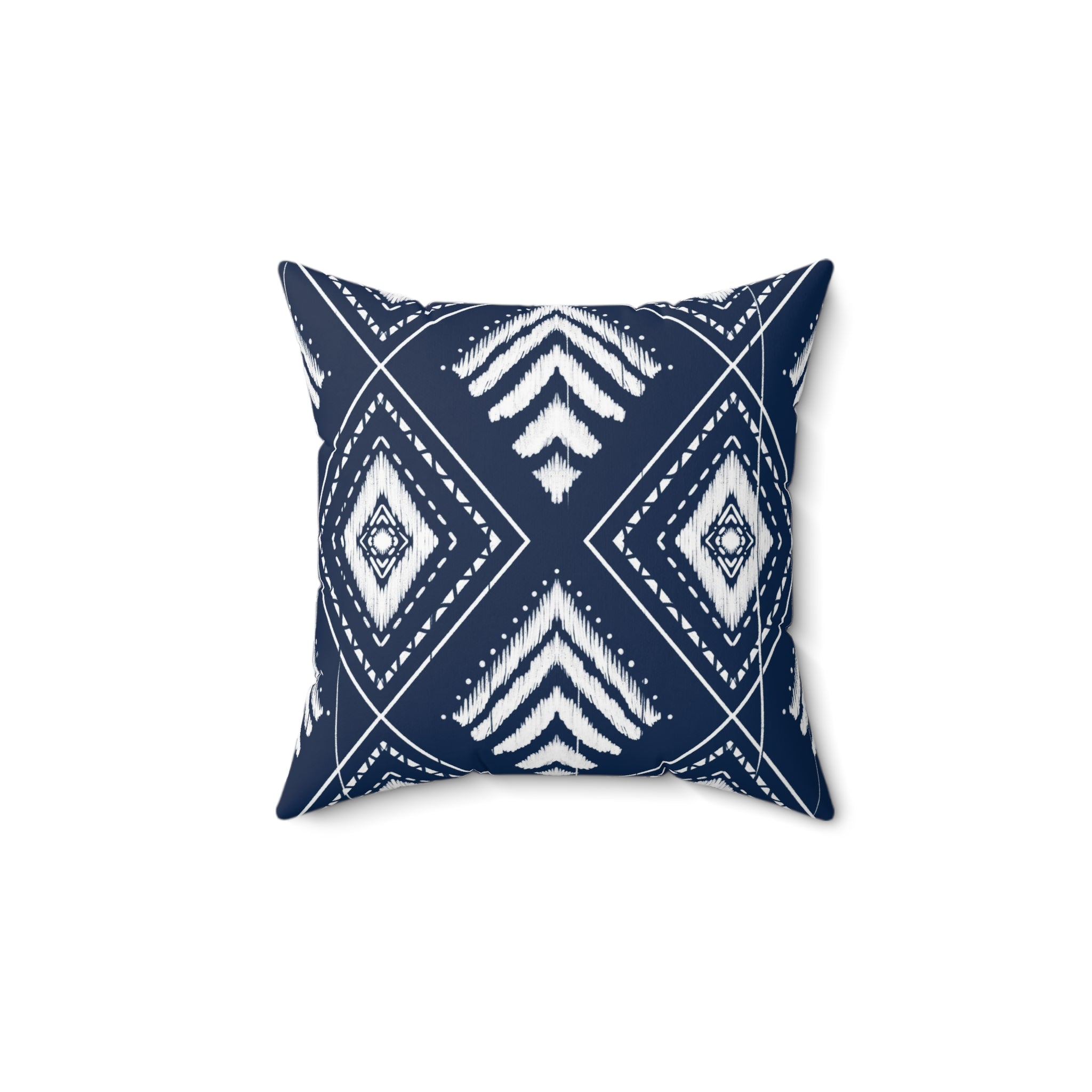 Folklore Pillow Cover | Navy White Tribal