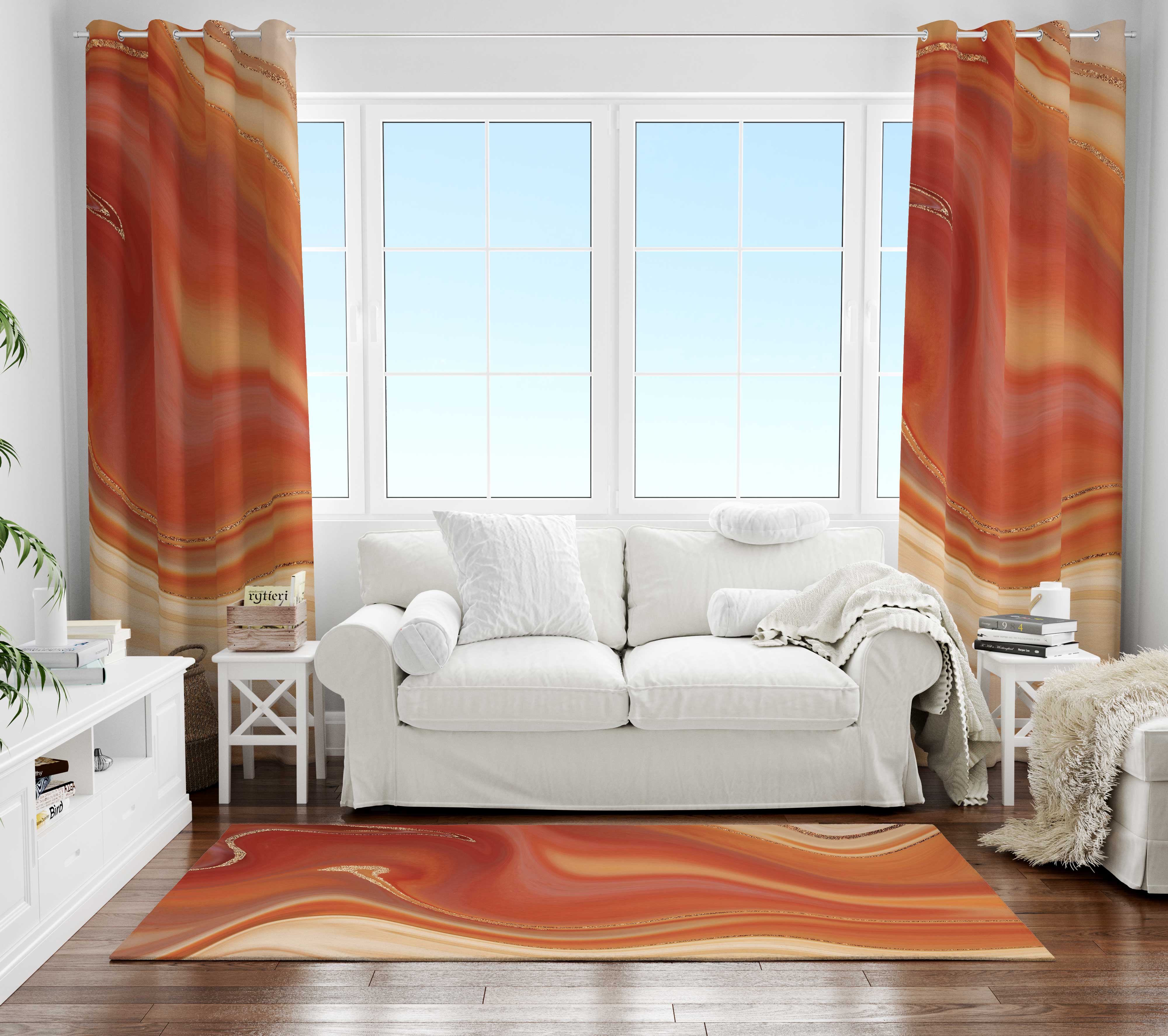 modern abstract, unique window curtains