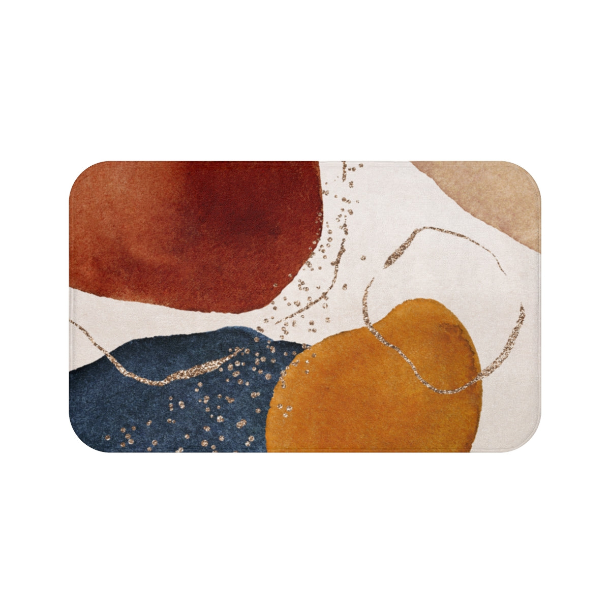 abstract boho bath mats, home bathroom interior design