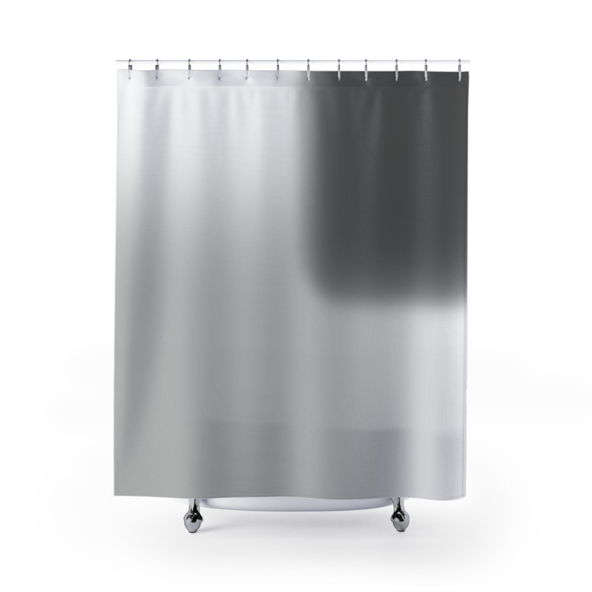 Grey Shower Curtain | Ombre Minimalist Fabric Curtain