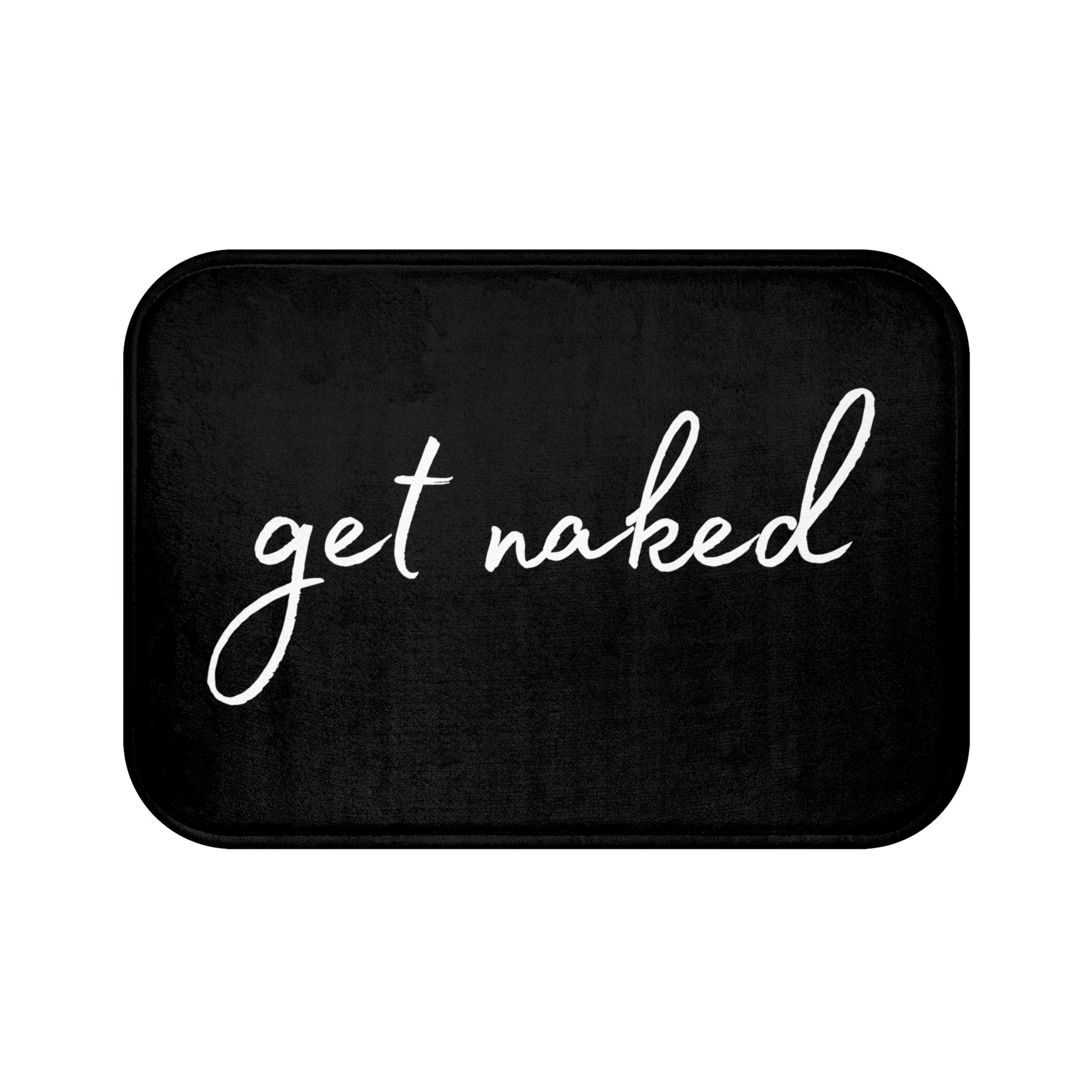 Get Naked Bath Mat | Black Cute Bath Rug