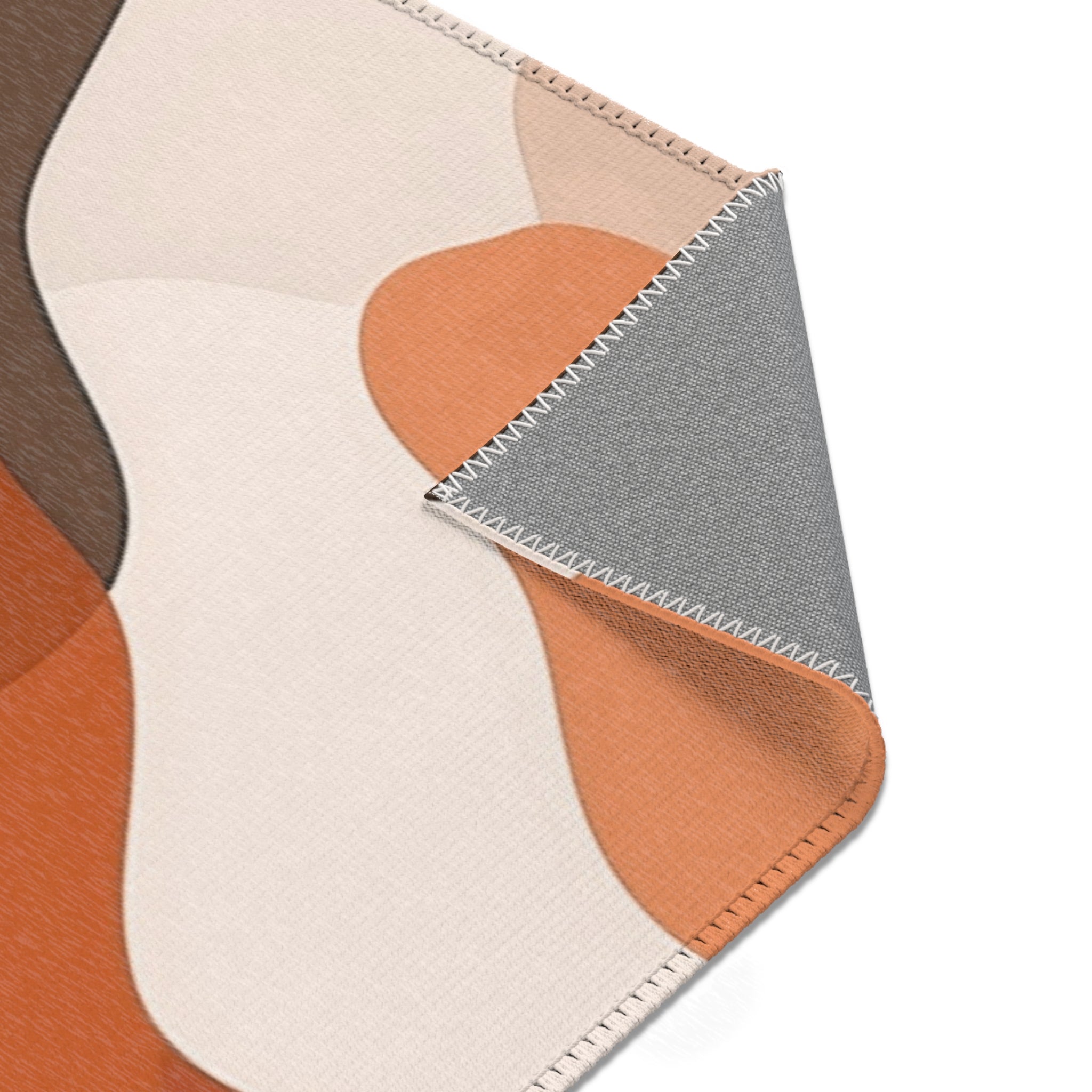 Abstract Area Rug | Colorful Camouflage Beige Rust Orange