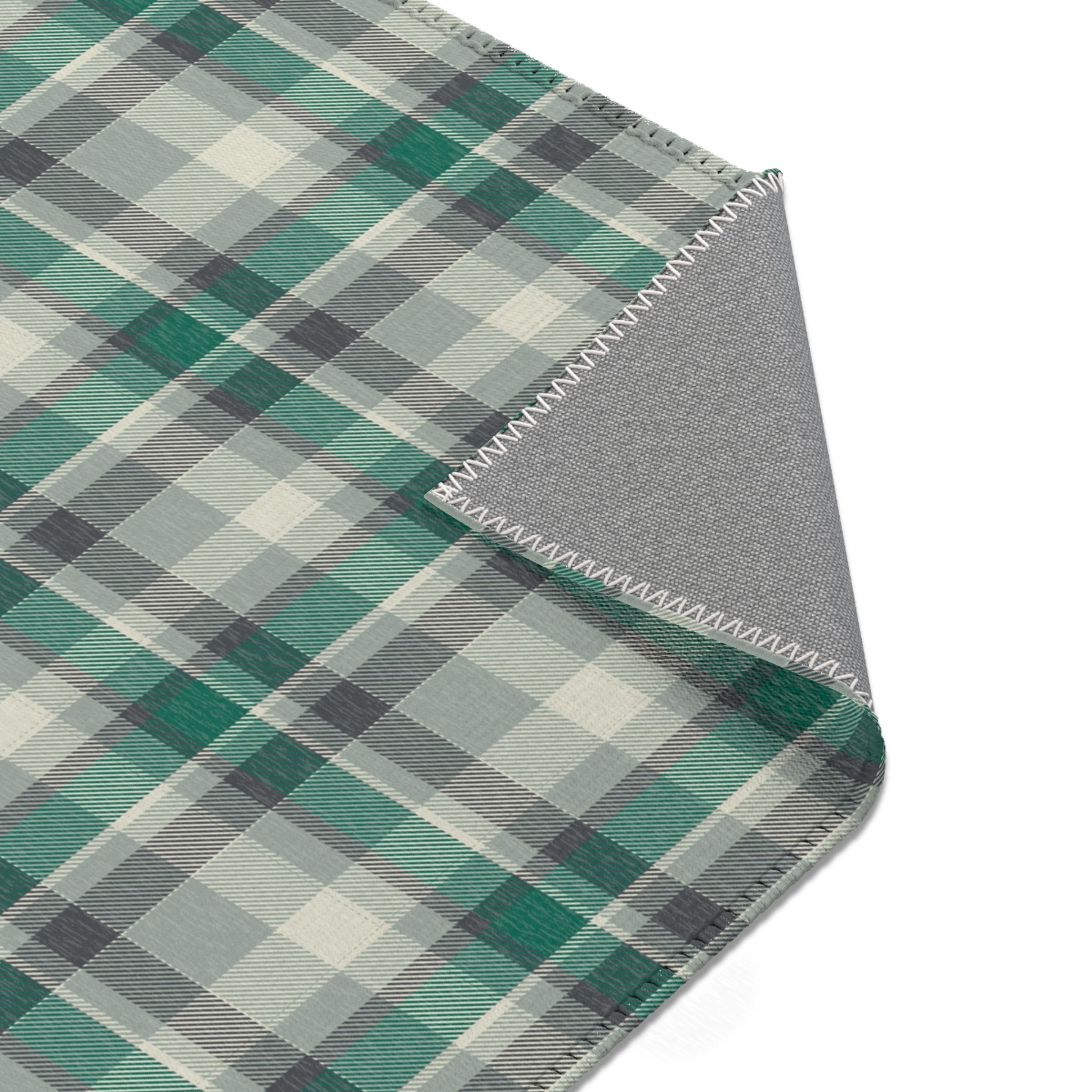 Plaid Area Rug | Sage Green, Green Checkered Rug