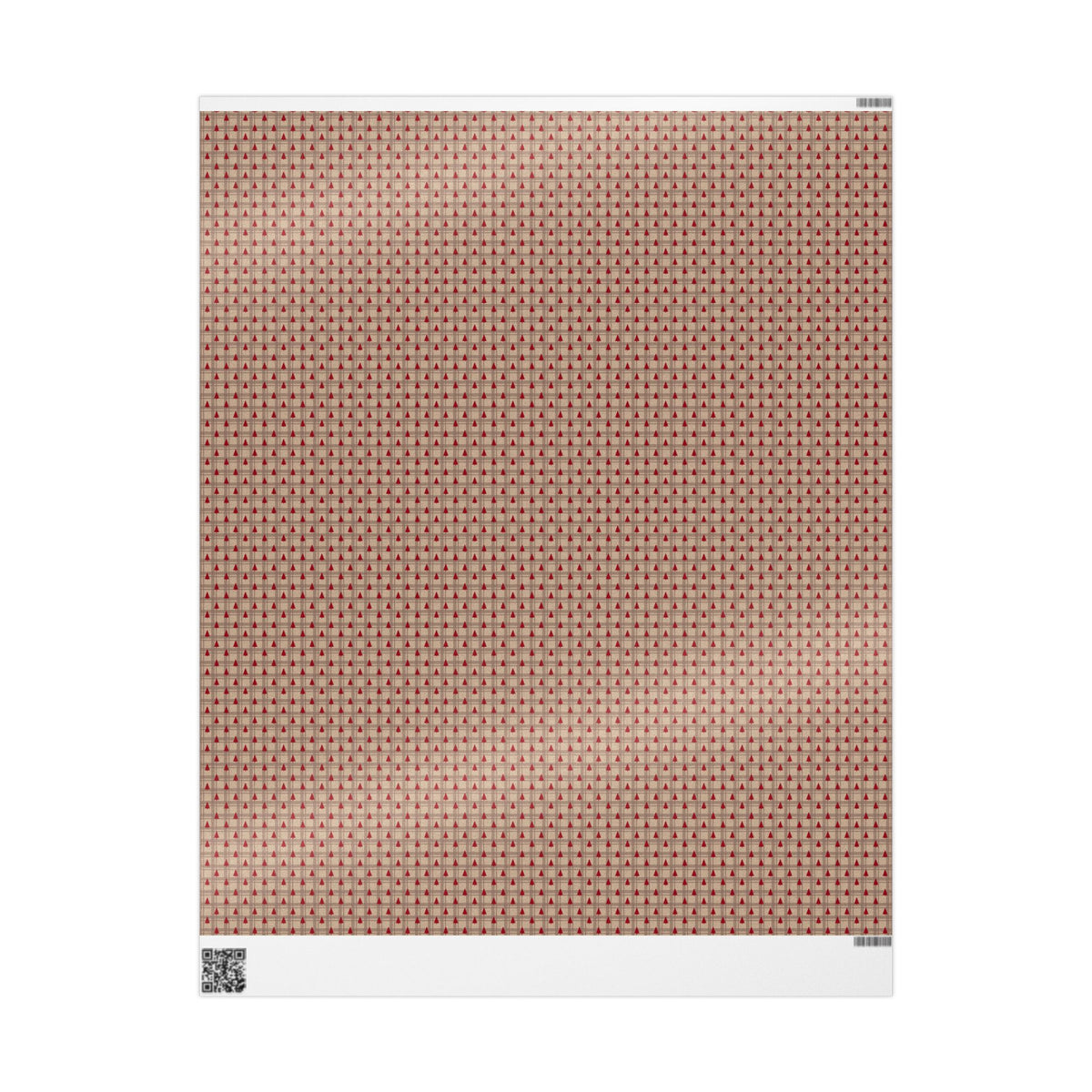 Red Tree Plaid Christmas Wrapping Paper, Holiday Gift Wrap