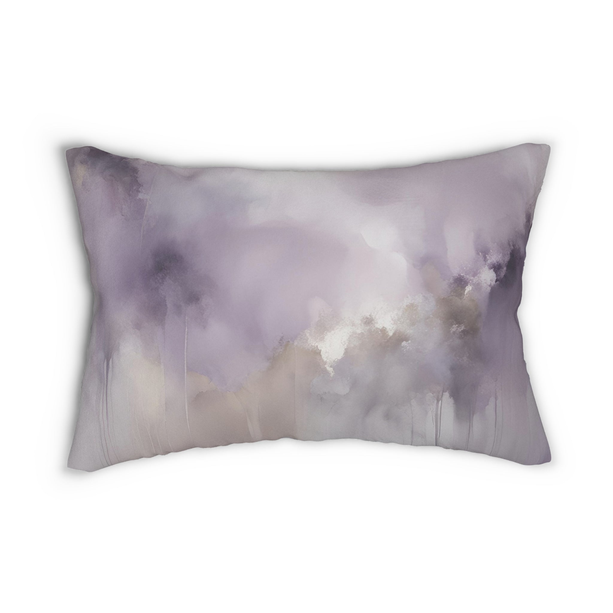 Lavender Ombre Lumbar Pillow | Beige Off White