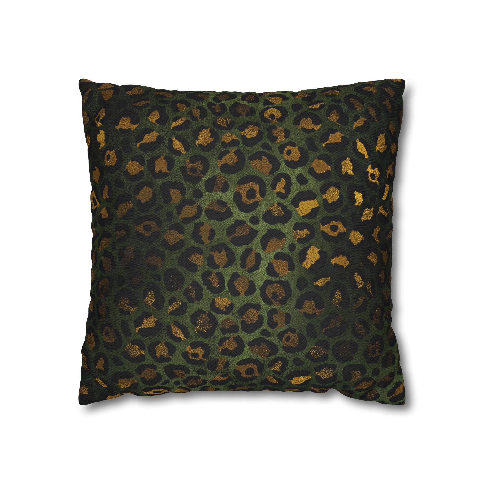 Green Leopard Pillow Cover | Animal Skin Print Pillowcase