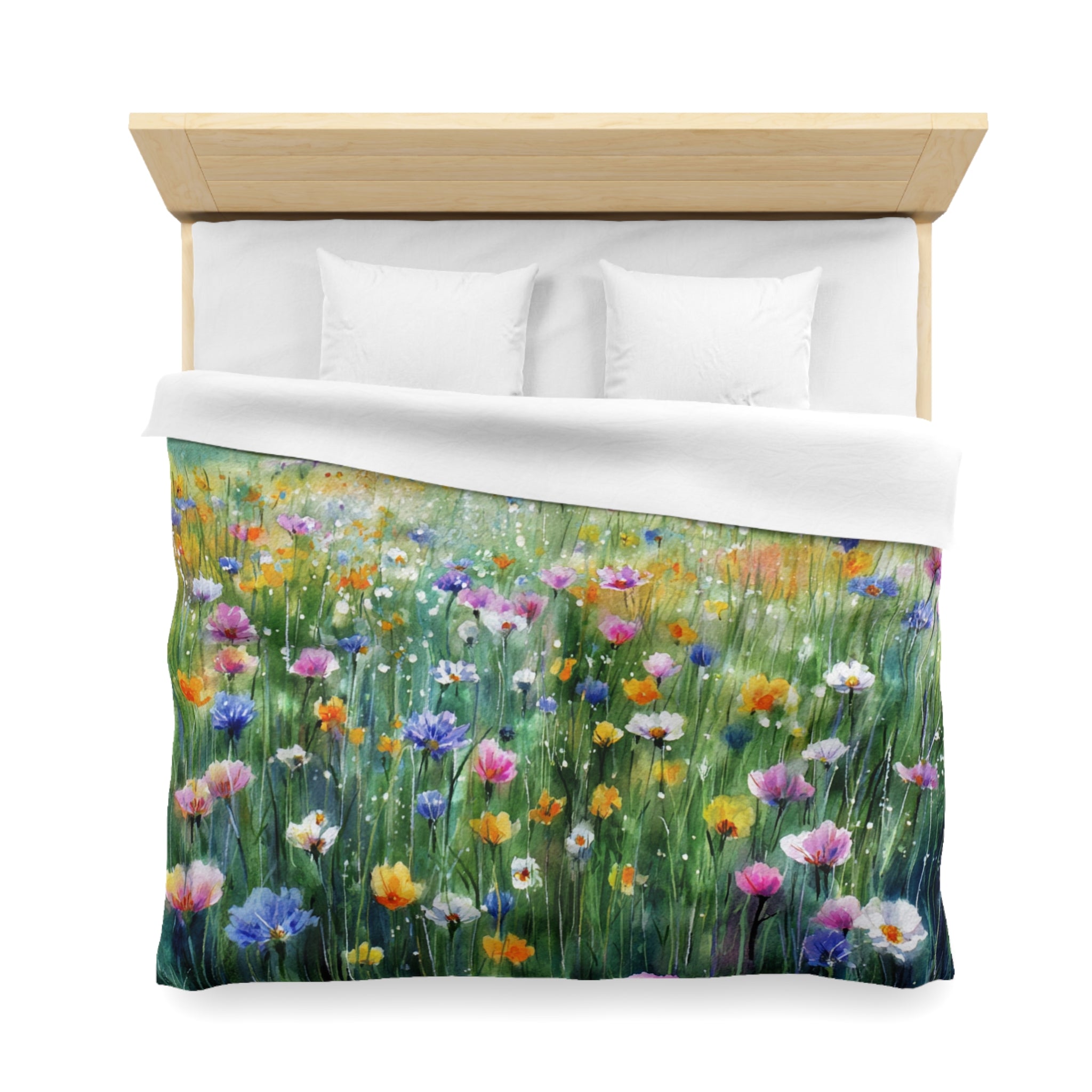 Floral Duvet, Pillow Cover | Green Yellow Bedroom Decor