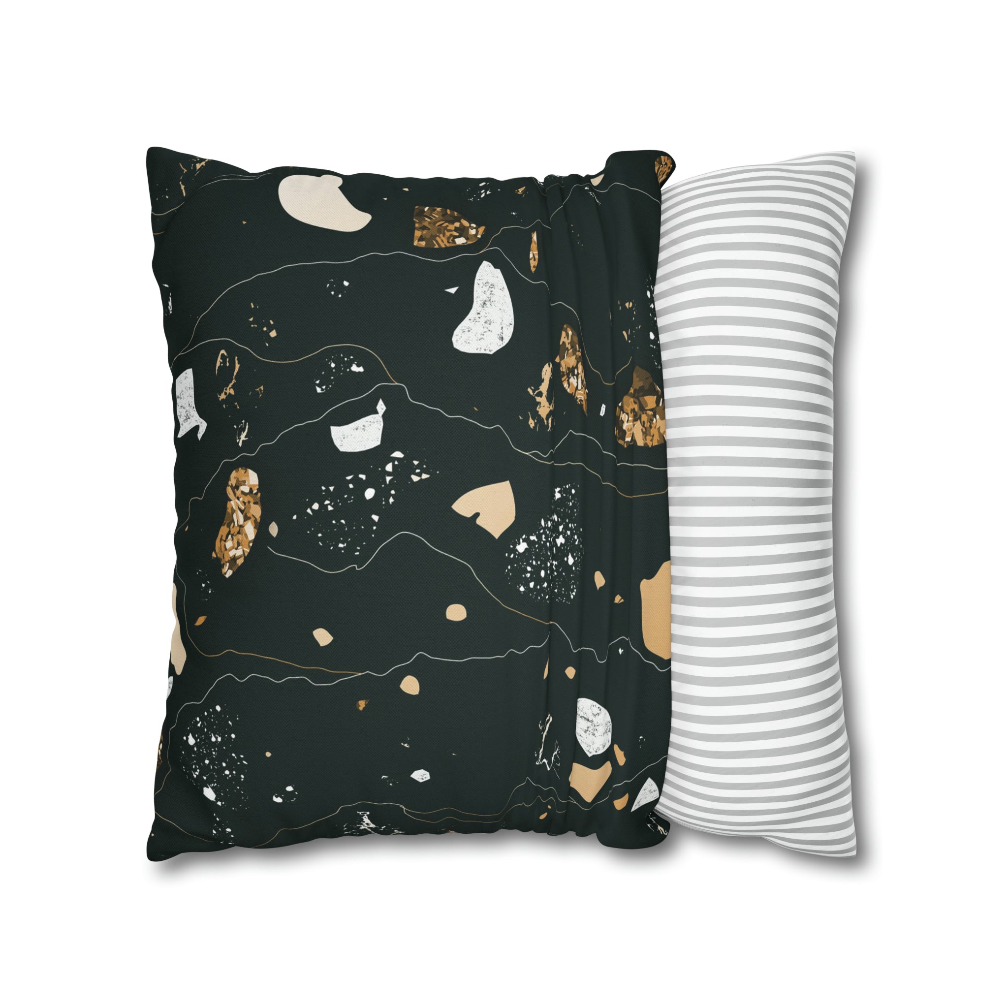 Abstract Pillow Cover | Black Beige