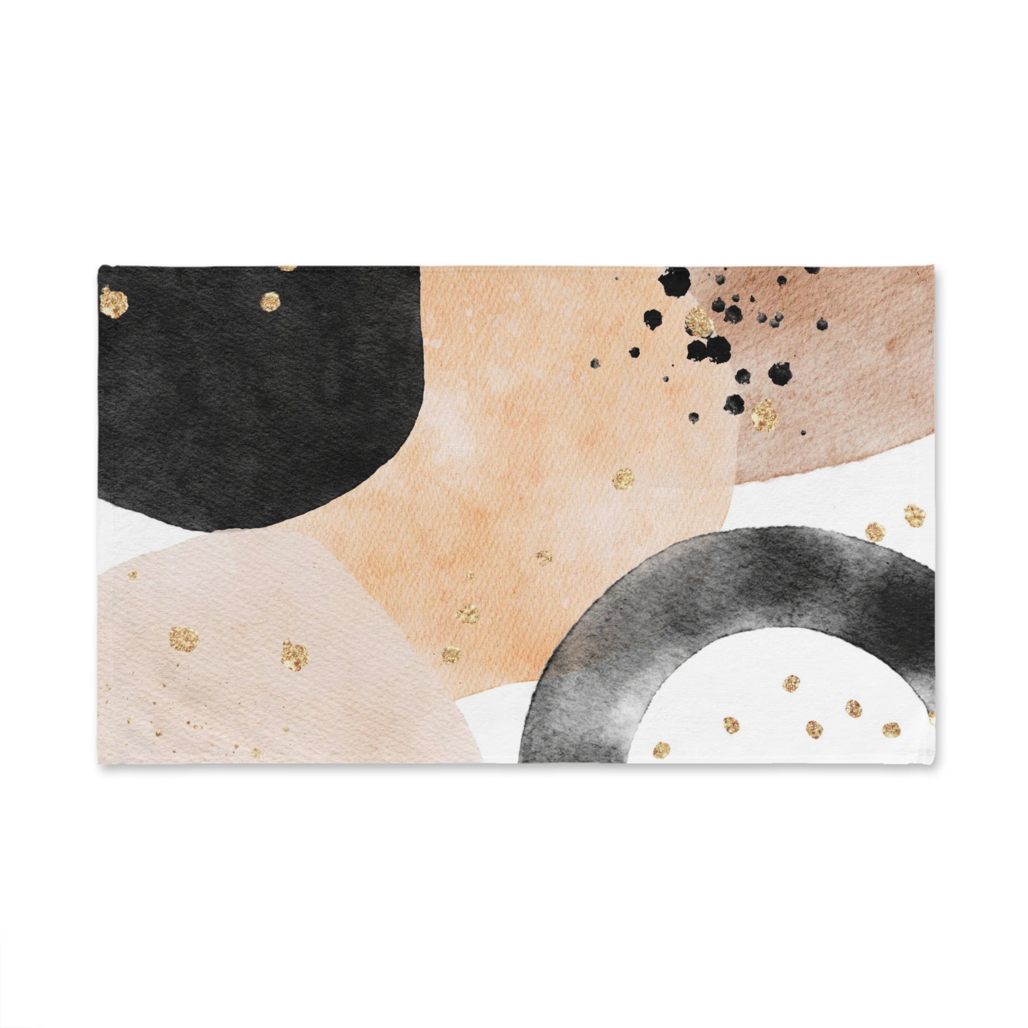 Abstract Kitchen, Bath Hand Towel | Beige Brown White Black