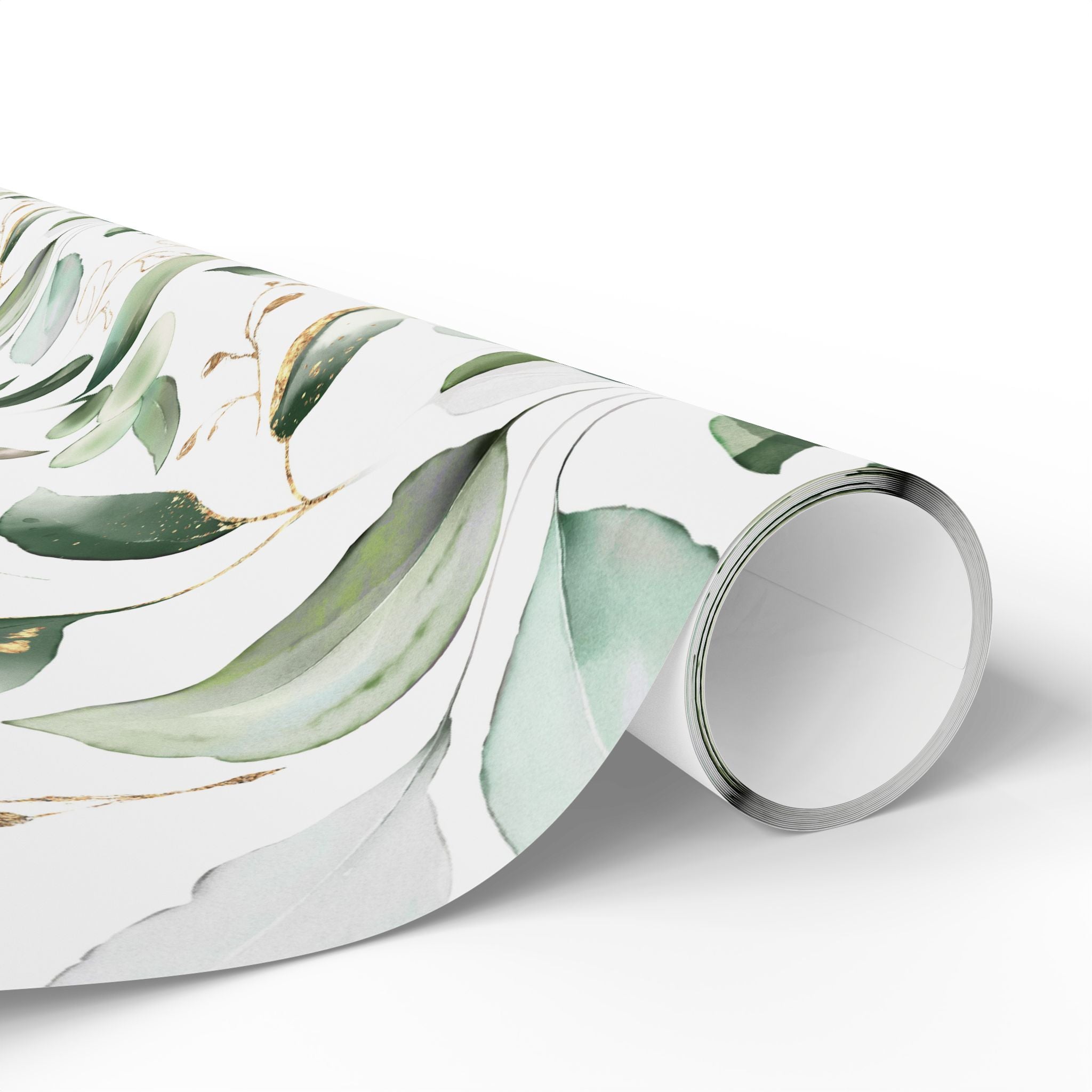 Floral Wrapping Paper | Sage Green Leaves