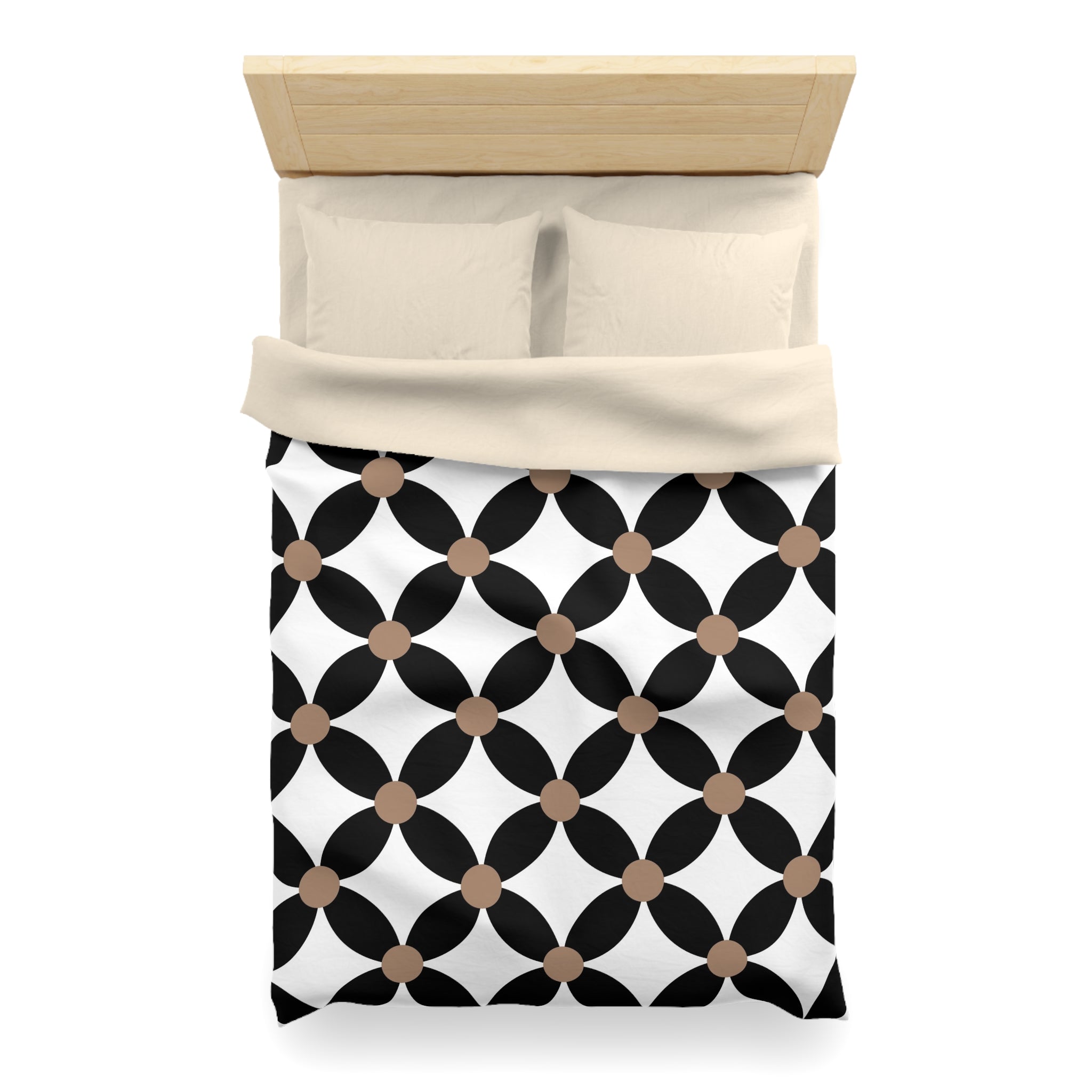 Retro Duvet Cover | Black and White Geometric Bedding