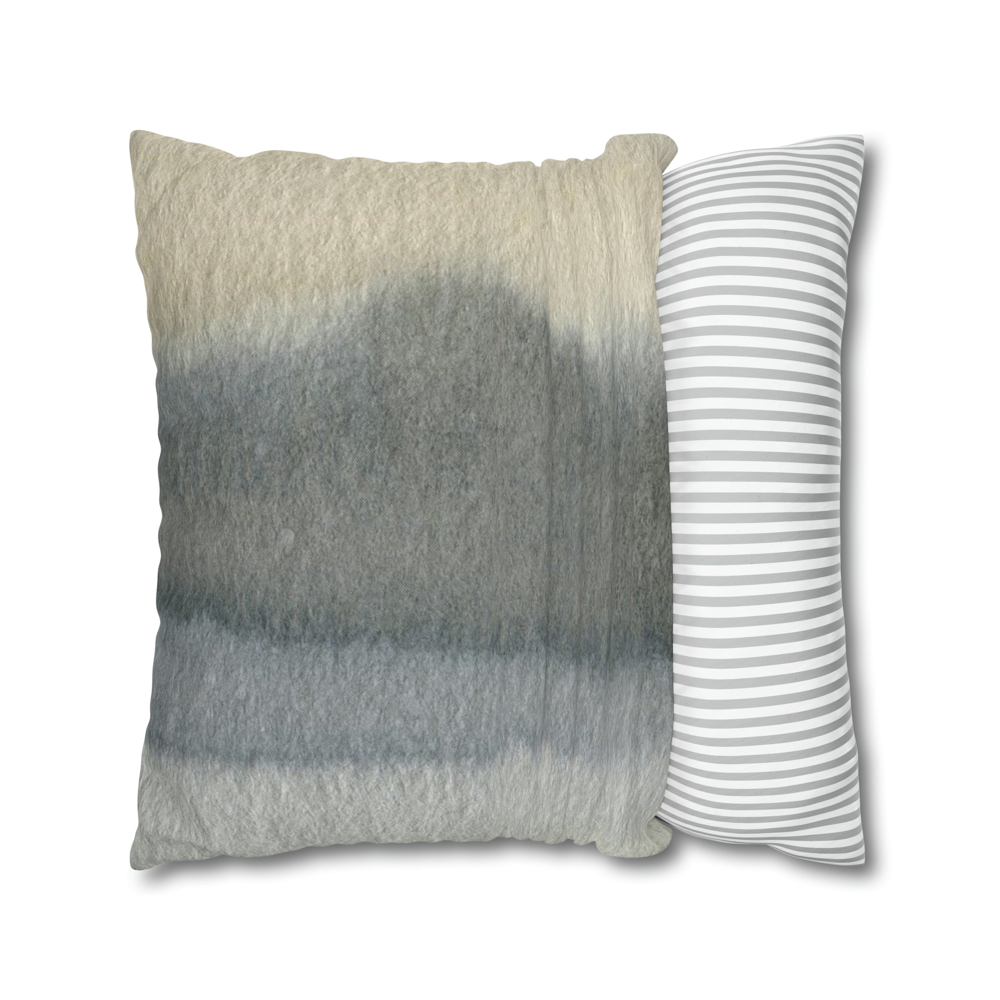 Abstract Pillow Cover | Gray Beige Watercolor Ombre