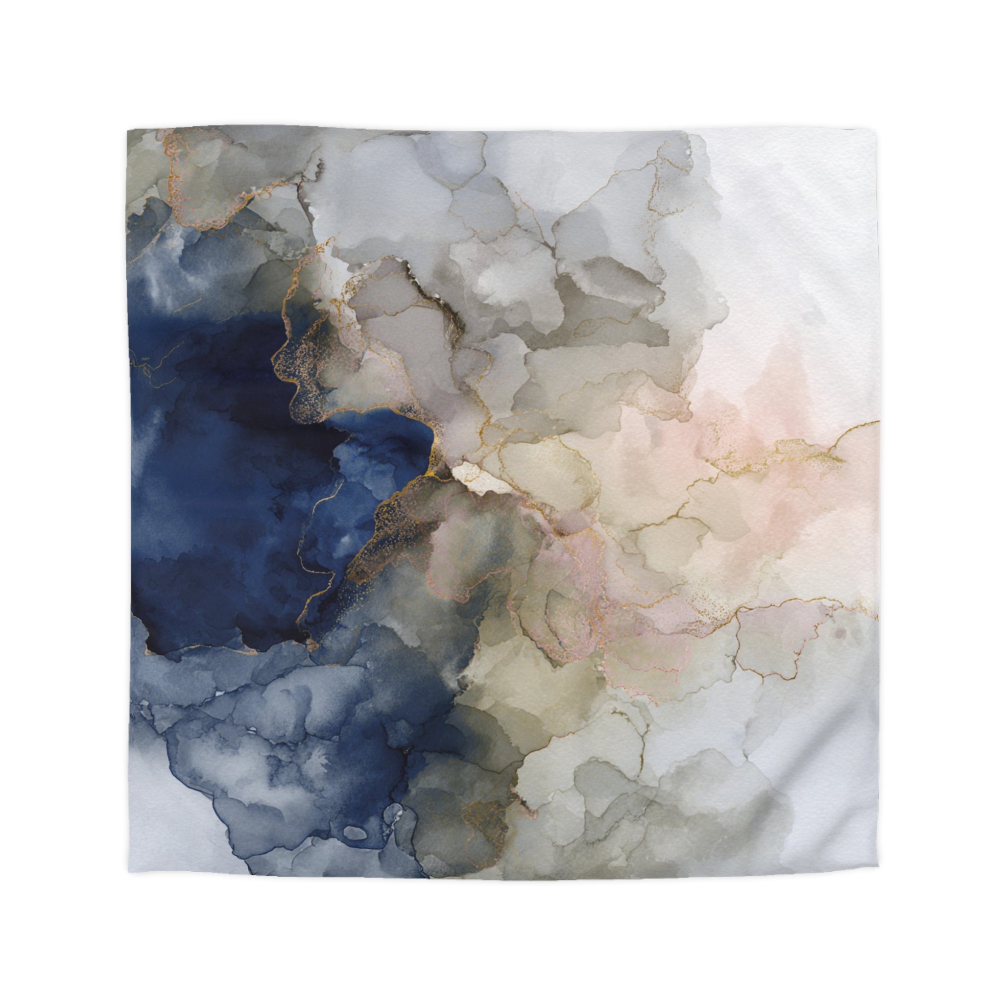 Ombre Duvet, Pillow Cover | Navy Beige Bedroom Decor