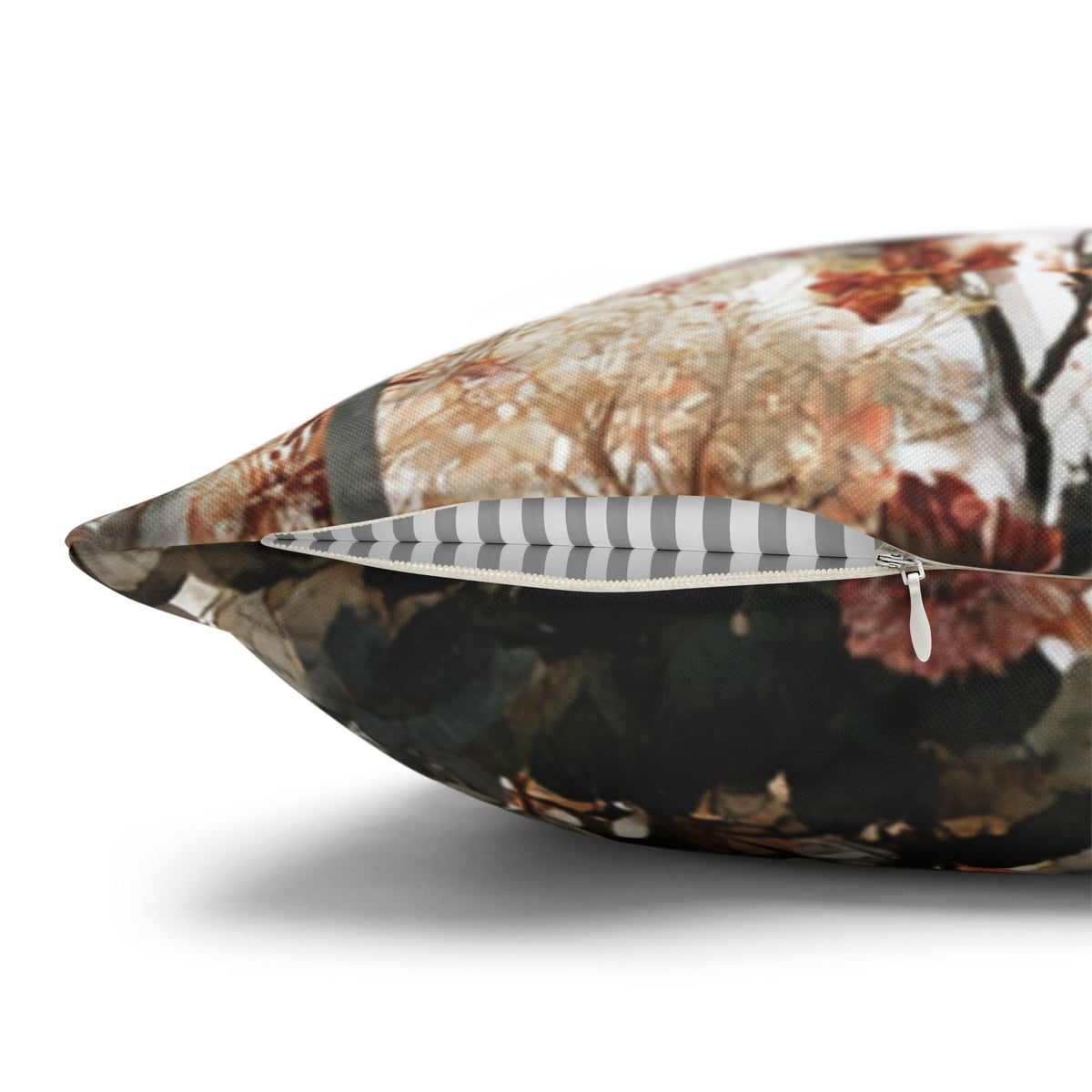 Autumn Forest Pillow Cover | Rust Sage Woodland Pillowcase