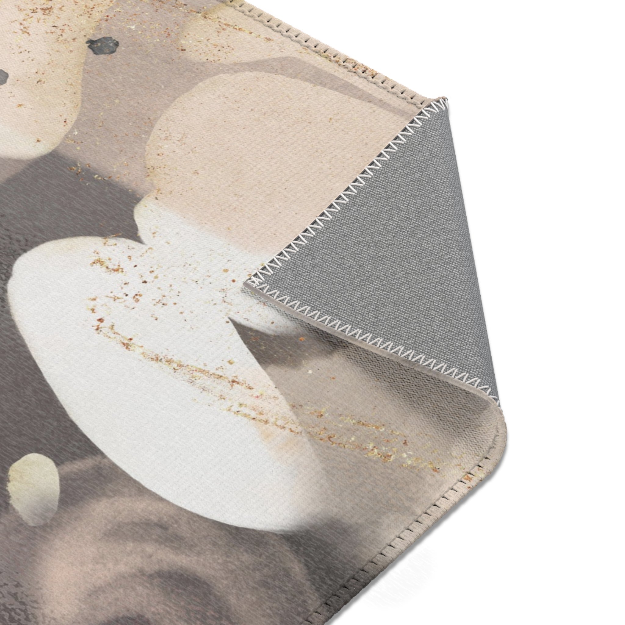 Abstract Area Rug | Taupe Beige Grey Blush