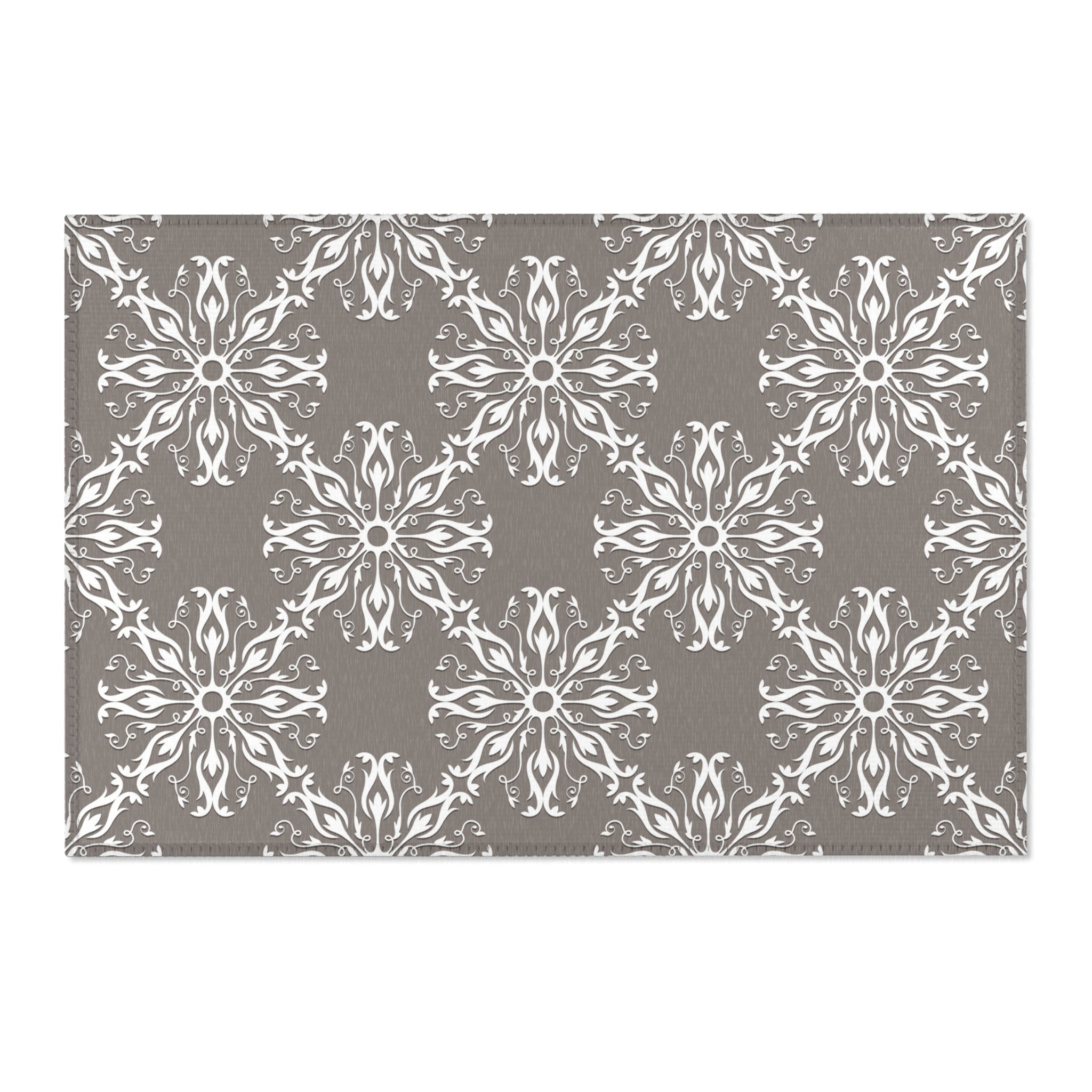 Retro Moroccan Area Rug | Vintage Art Deco, Nouveau Grey White