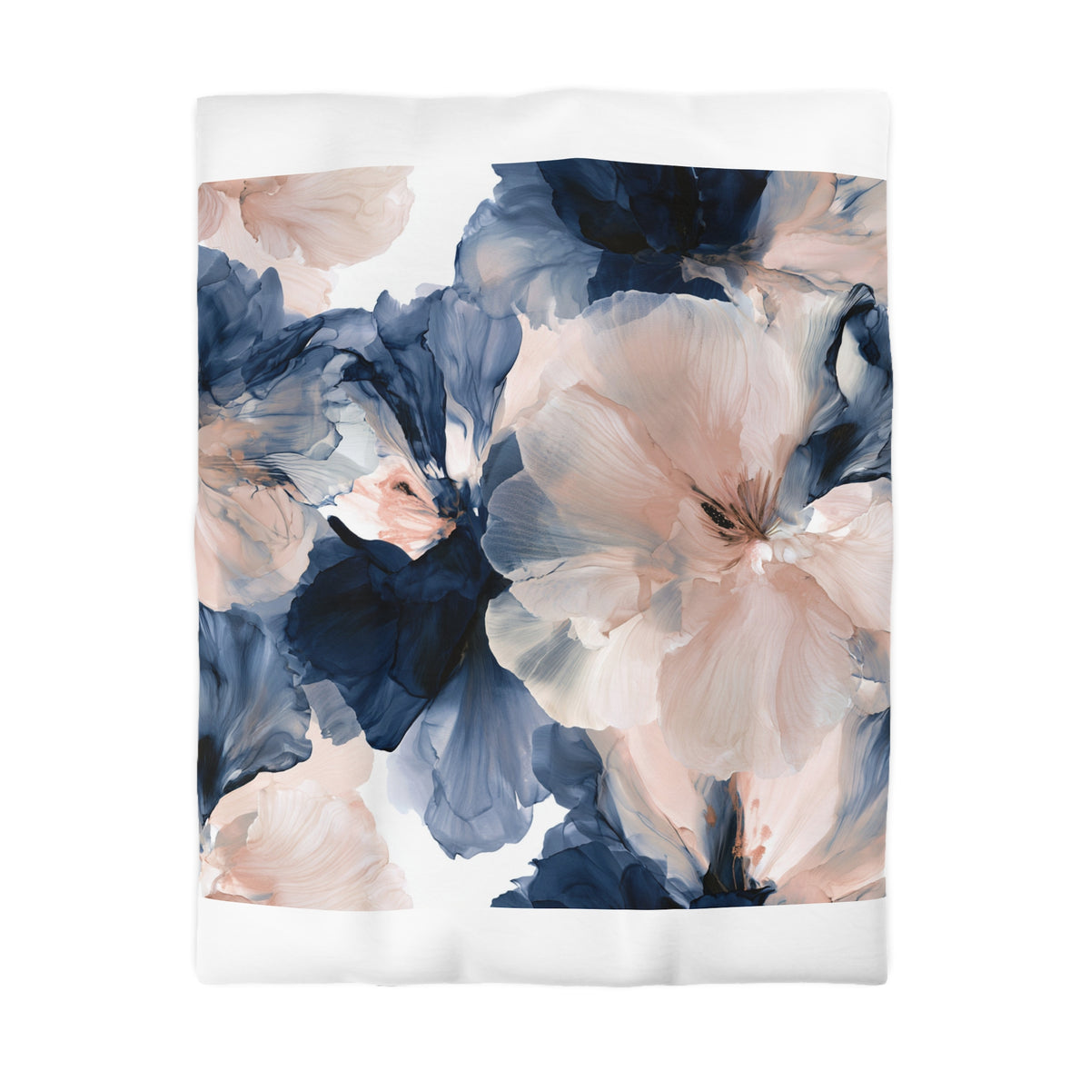a painting of flowers on a white background
