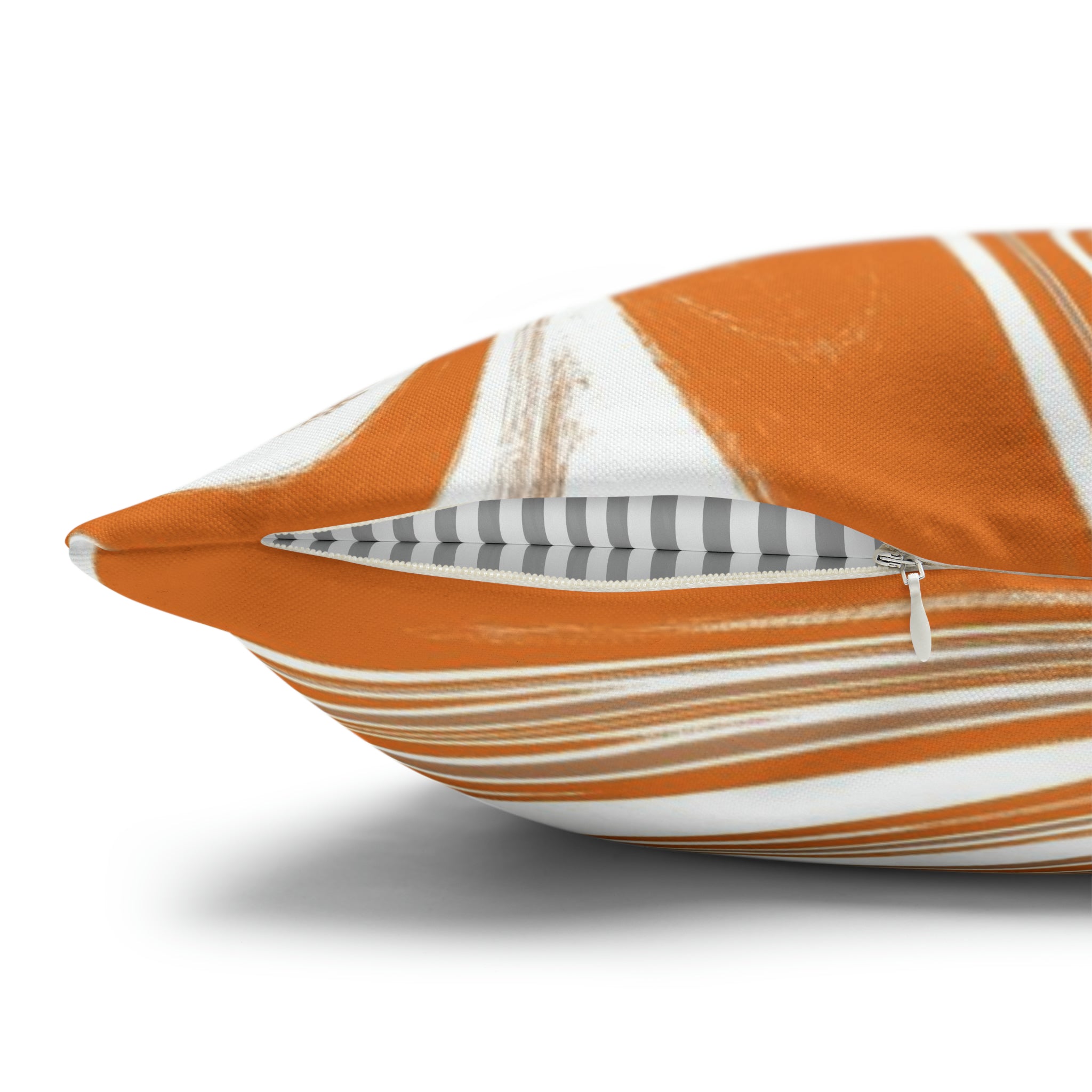 Abstract Pillow Cover | Orange Beige White Retro