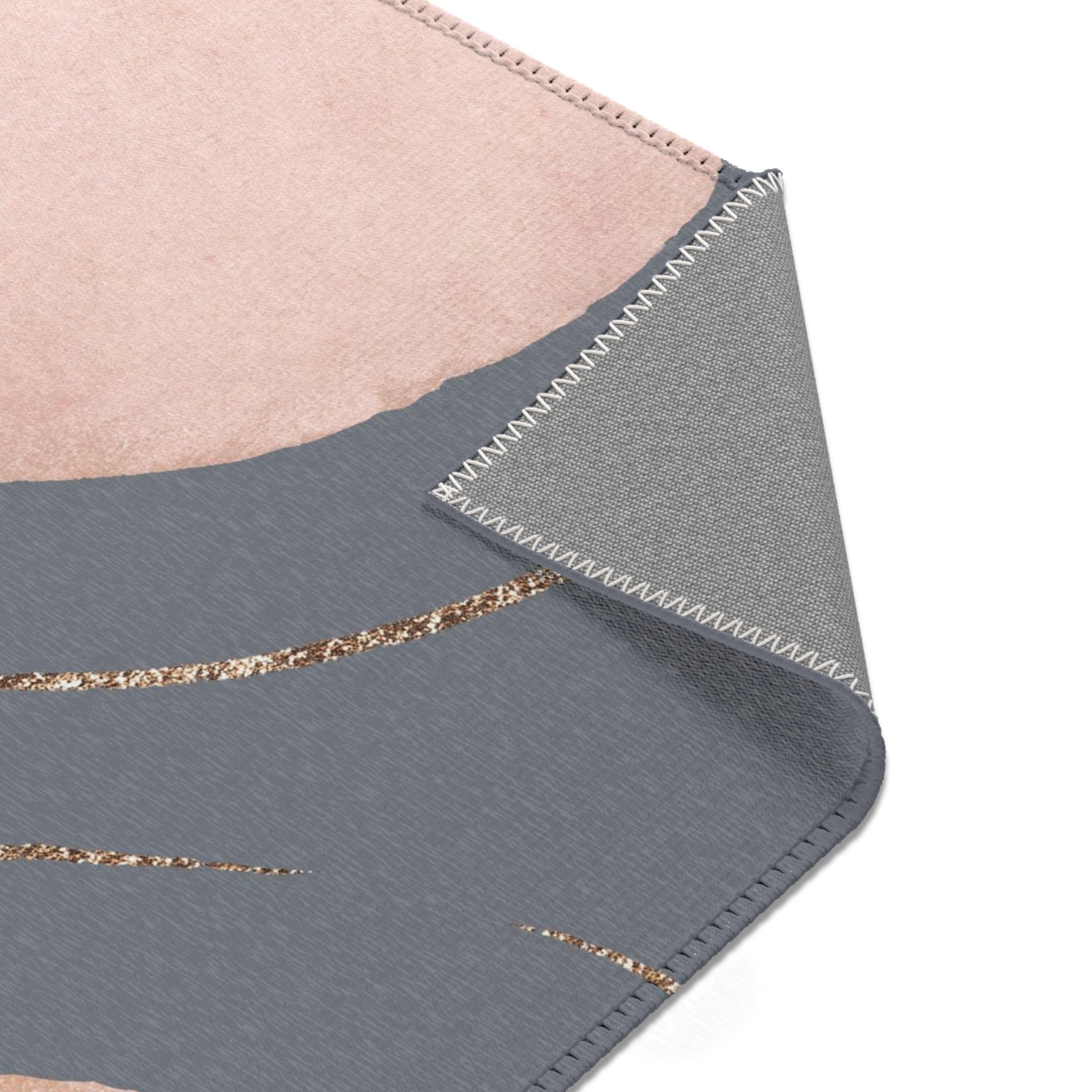 Abstract Area Rug | Blush Pink Grey Watercolor