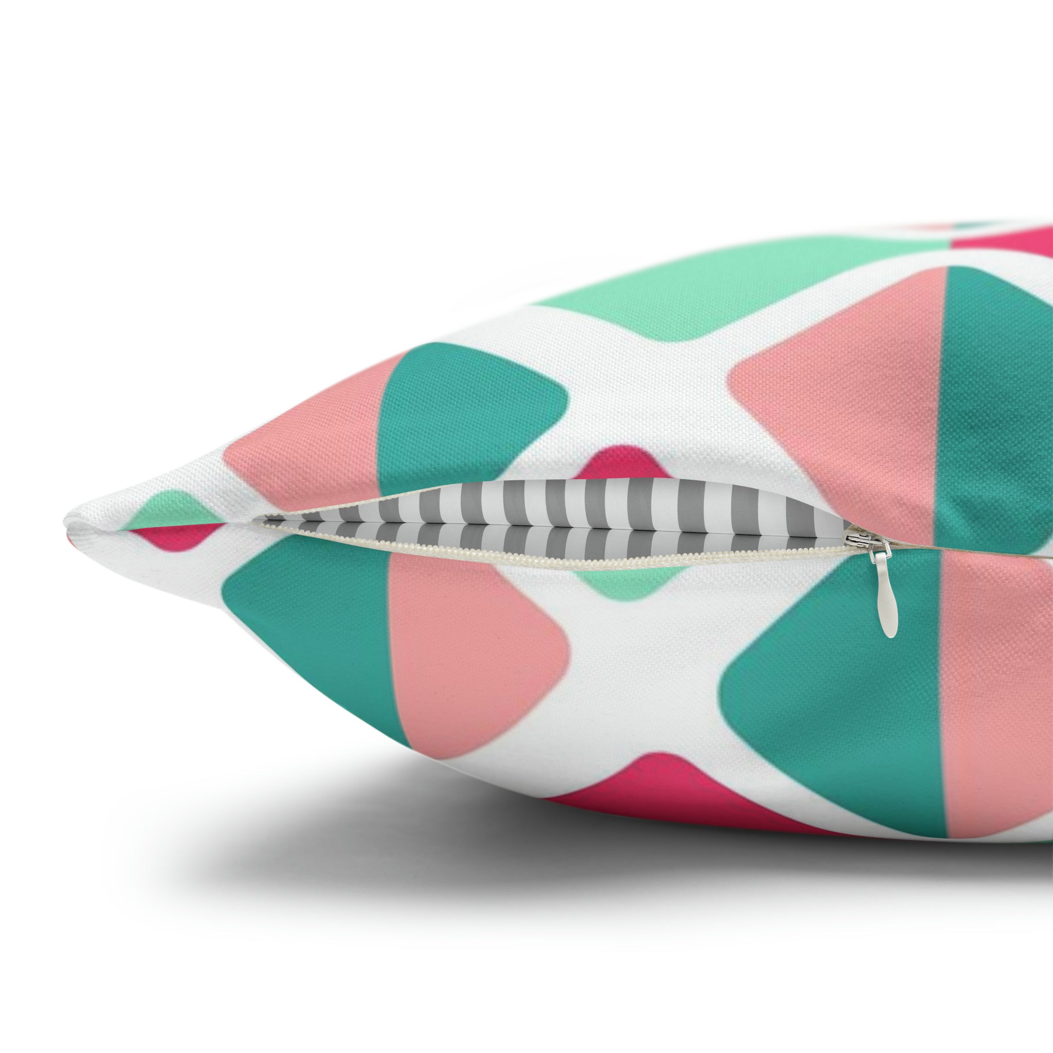 Modern Abstract Pillow Cover | Magenta Pink, Mint Green