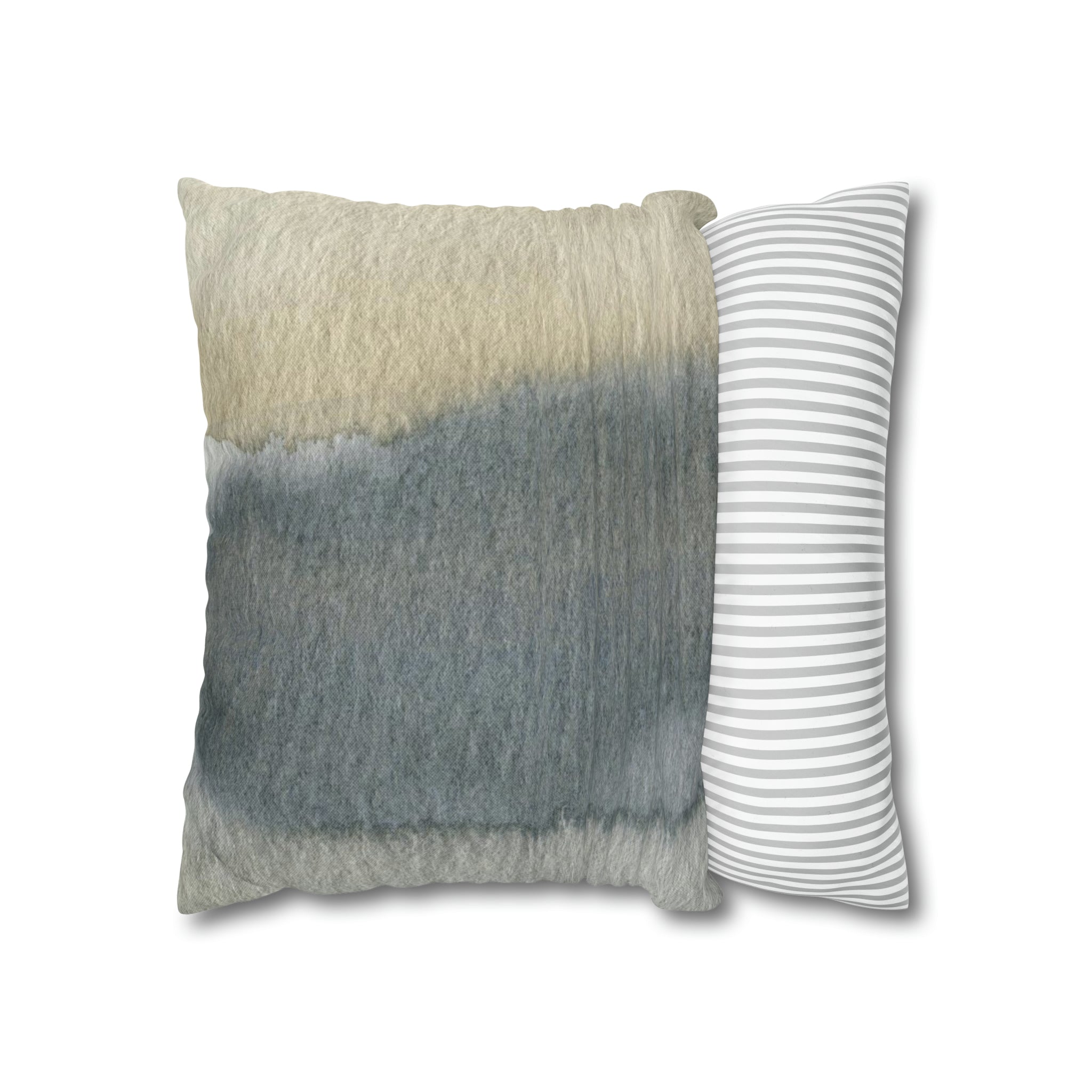 Abstract Pillow Cover | Gray Beige Watercolor Ombre