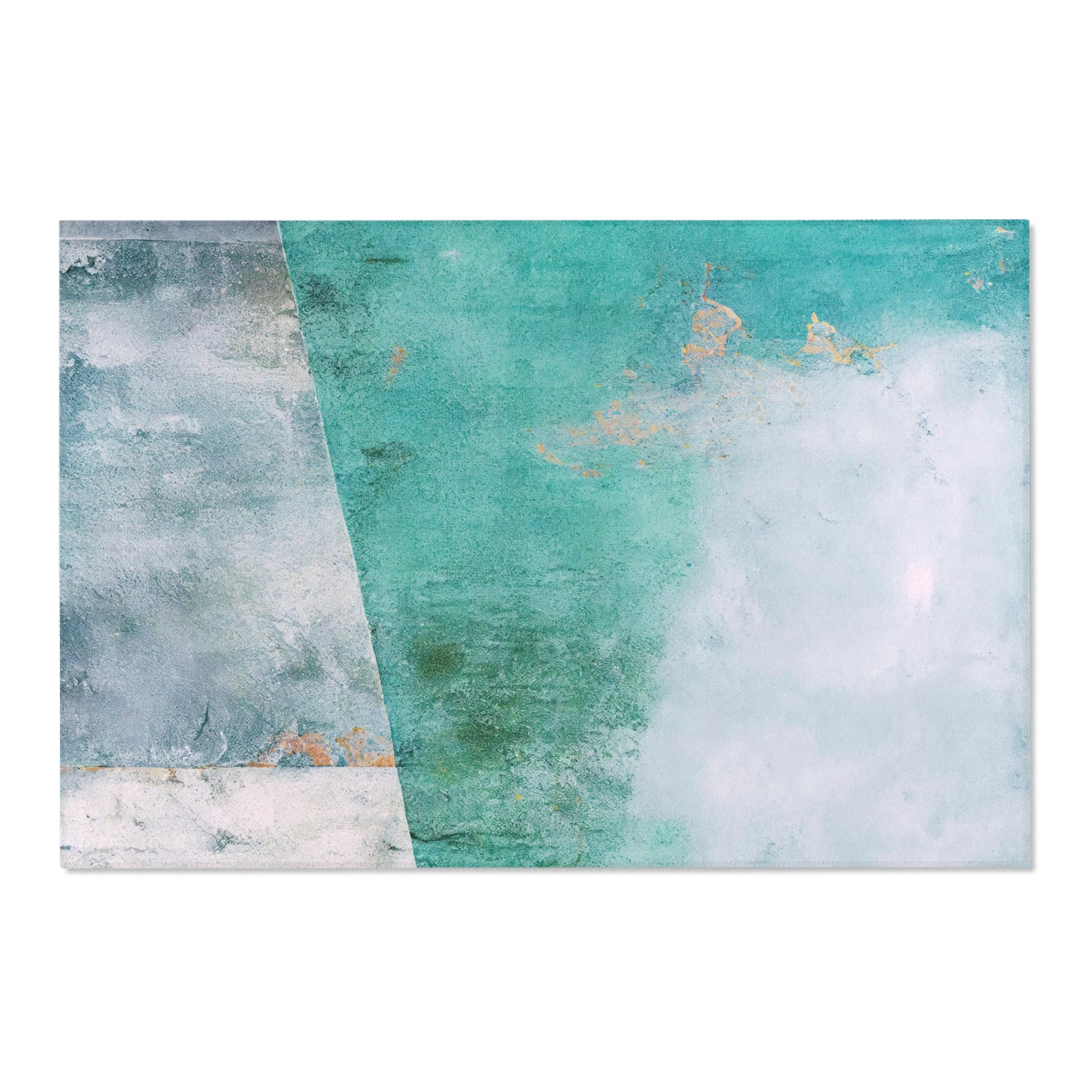 Abstract Large Area Rug | Rustic Sage, Mint Green, Fade Blue