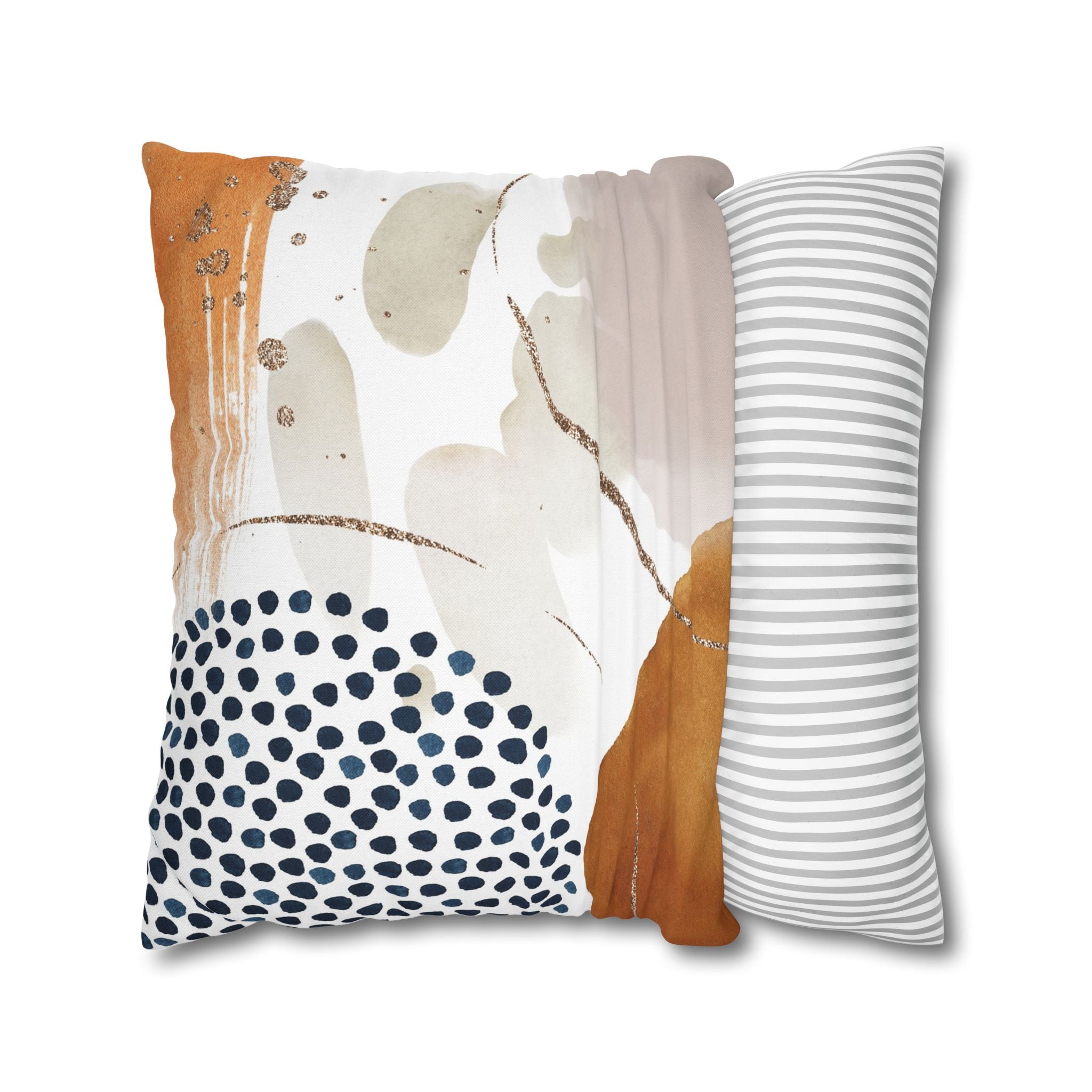 Abstract Throw Pillow Cover, Neutral Modern Organic Decor Cushion
