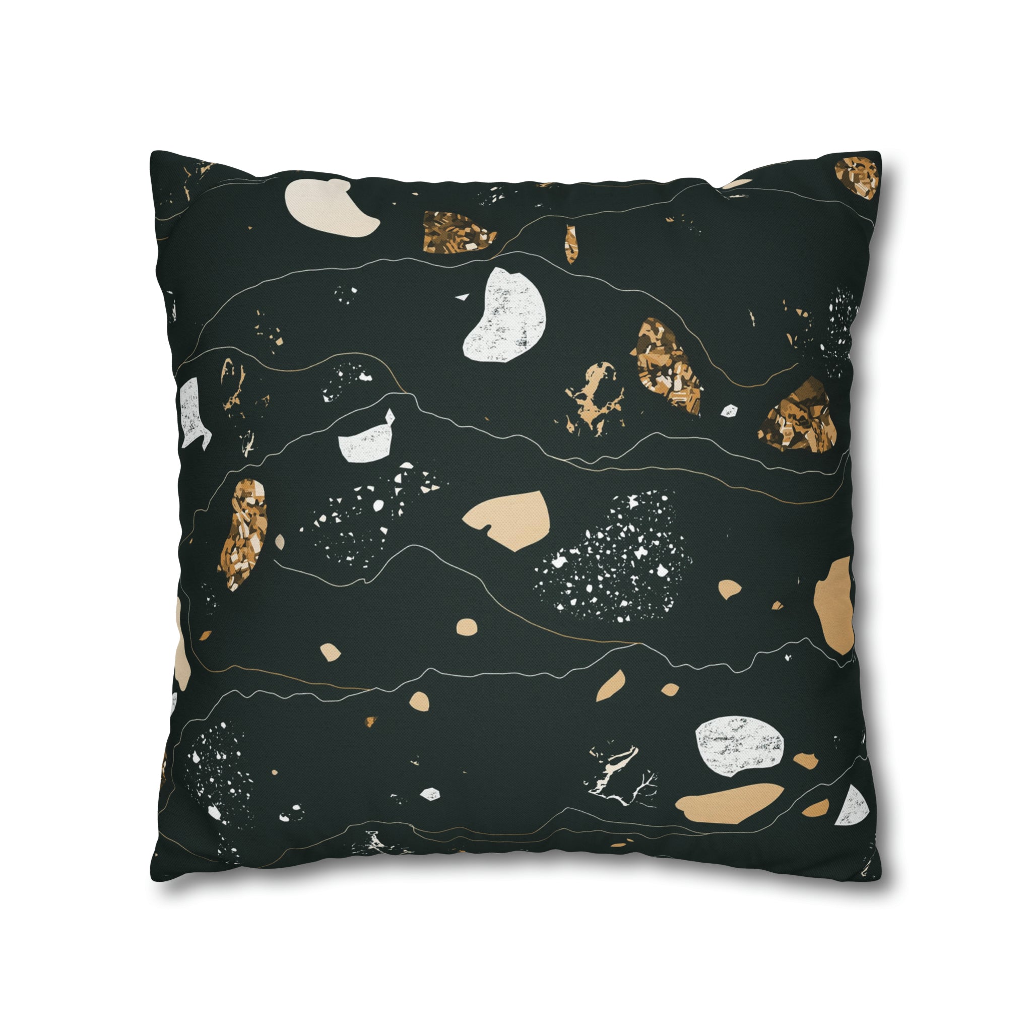 Abstract Pillow Cover | Black Beige