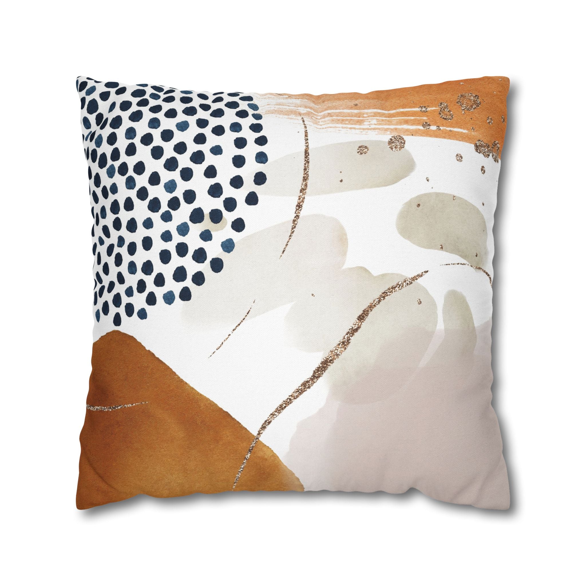 Abstract Throw Pillow Cover, Neutral Modern Organic Decor Cushion