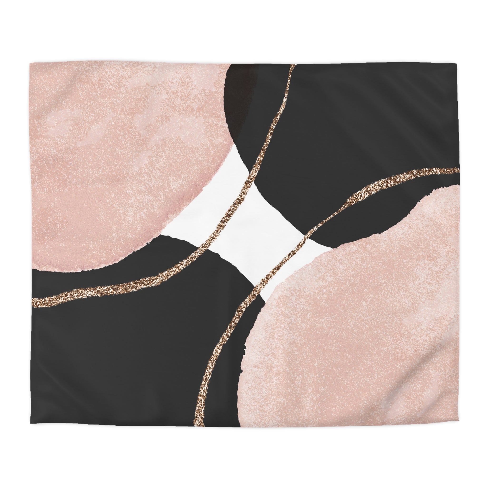 Abstract Watercolor Duvet, Pillow Cover | Black Blush Pink Bedroom Decor