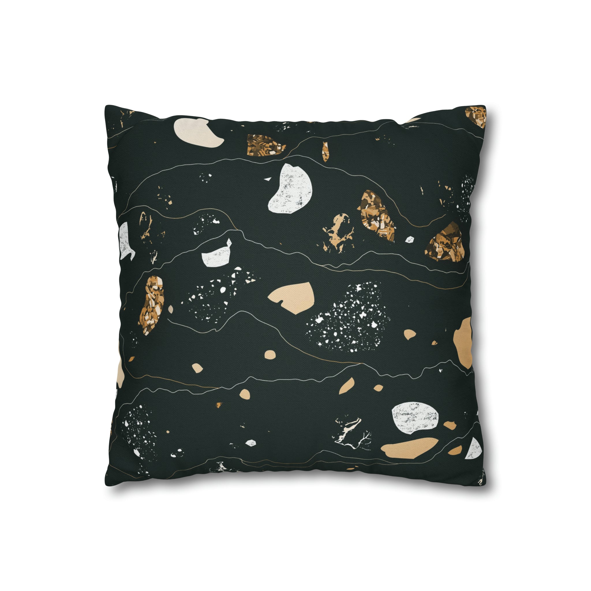 Abstract Pillow Cover | Black Beige